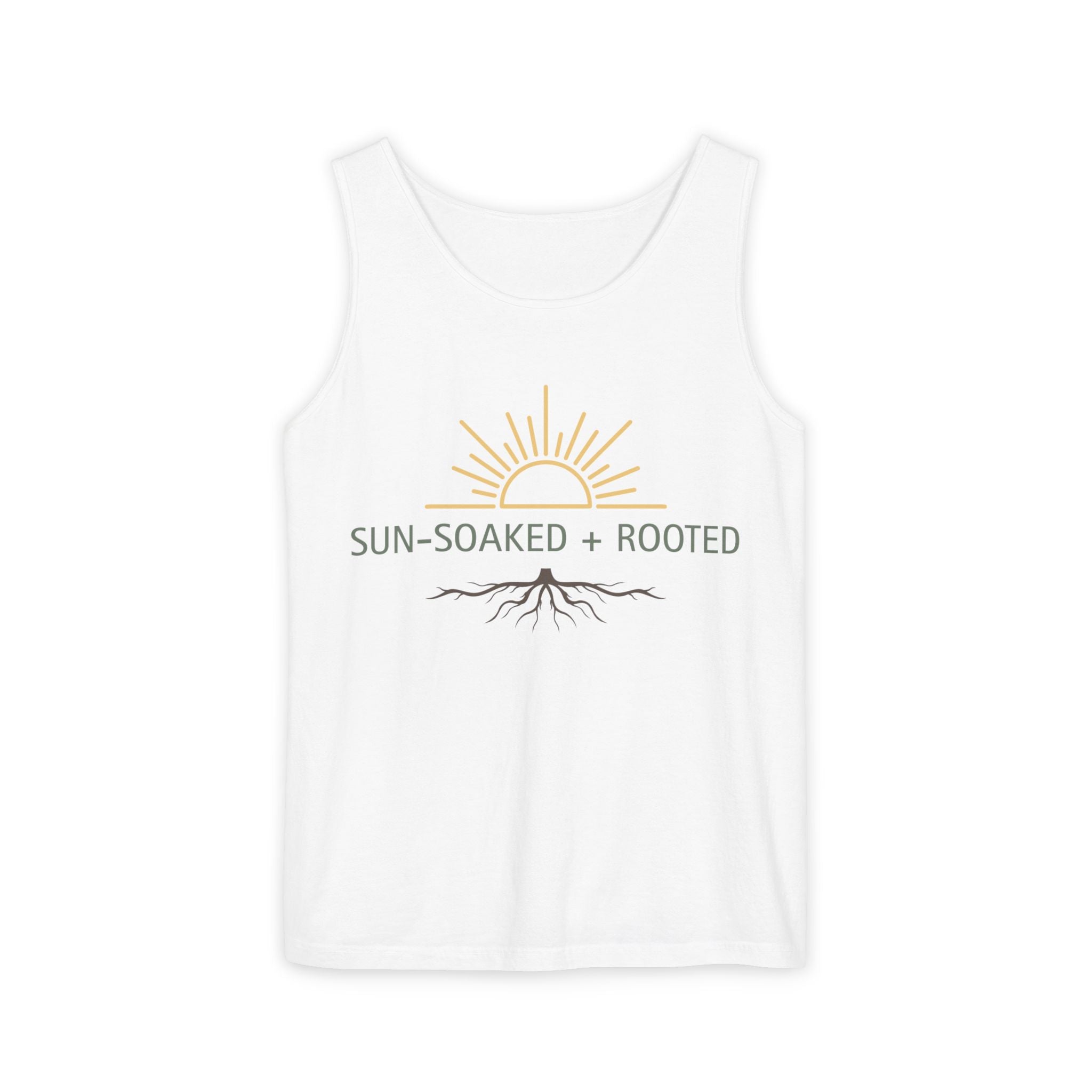 Wild & Wander Sun-Soaked + Rooted Tank Top - Boho Summer Muscle Tank