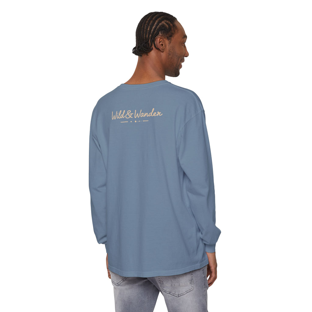 Wander Often Long Sleeve Shirt, Soft Nature Graphic Tee, Wild & Wander