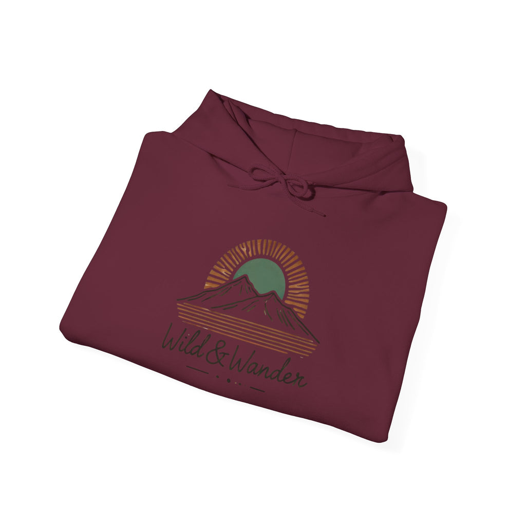 Wild & Wander Logo Hoodie - Adventure-Inspired Cozy Unisex Sweatshirt | Trave and Nature Clothing