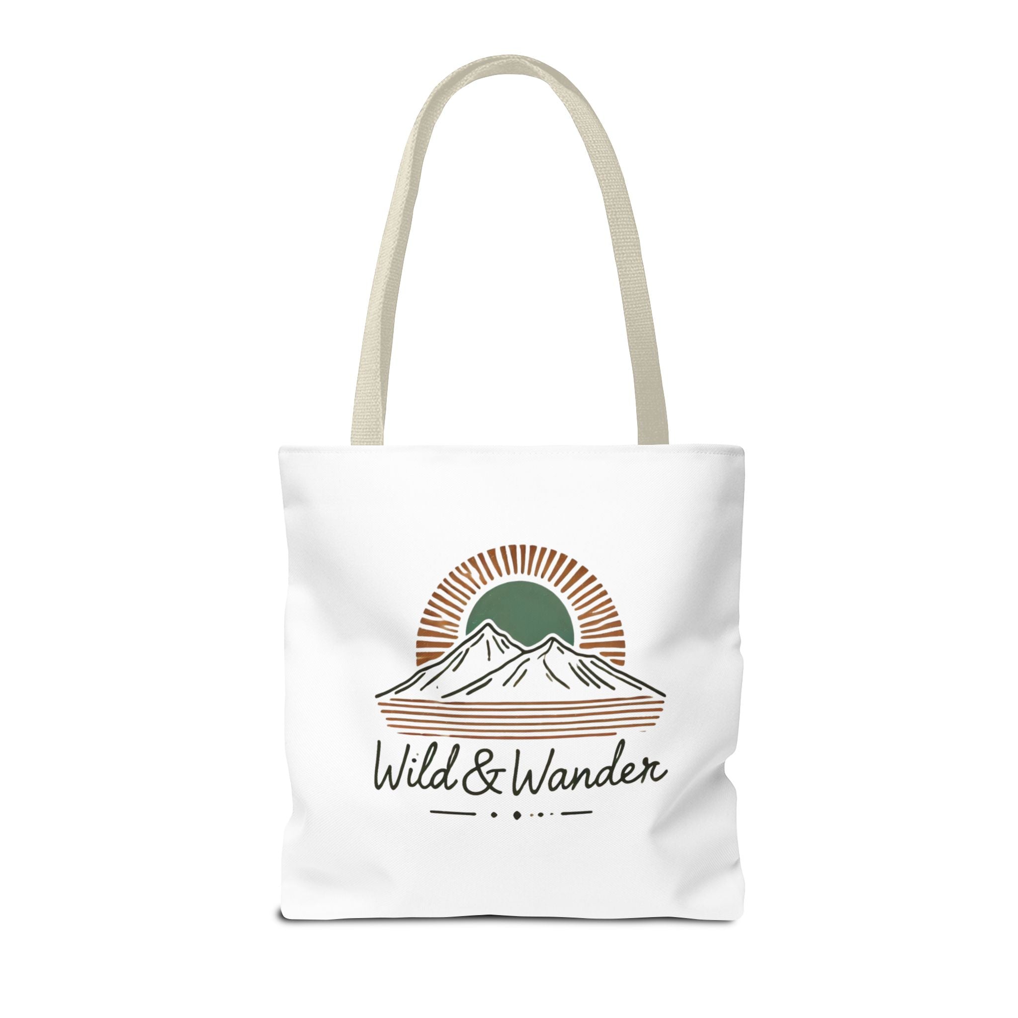 Wild & Wander Logo Tote Bag - Durable All-Over Print Adventure Tote (3 Sizes)