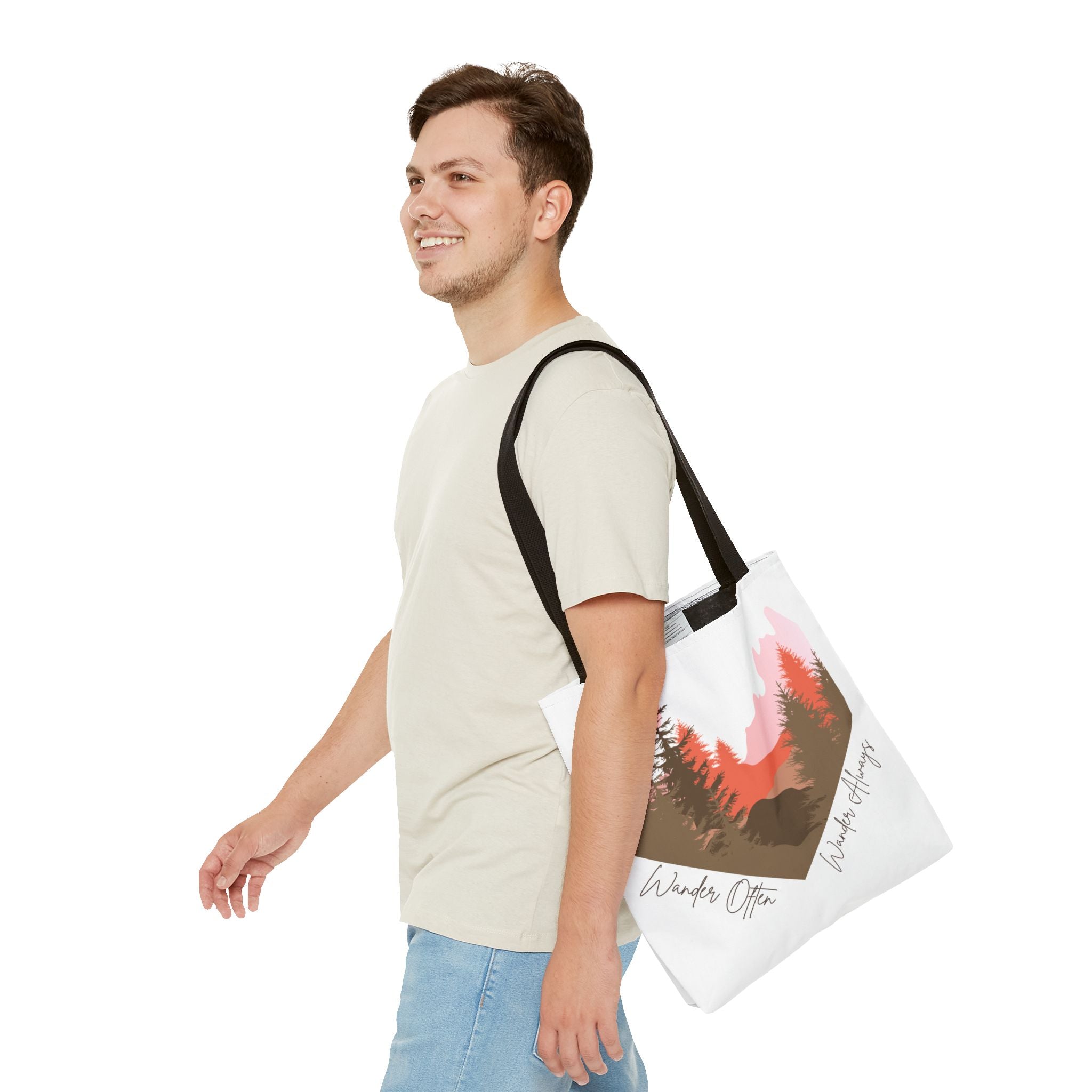 Wander Always Sunset Mountain Heart Tote Bag - Wild & Wander Collection (Free Shipping)