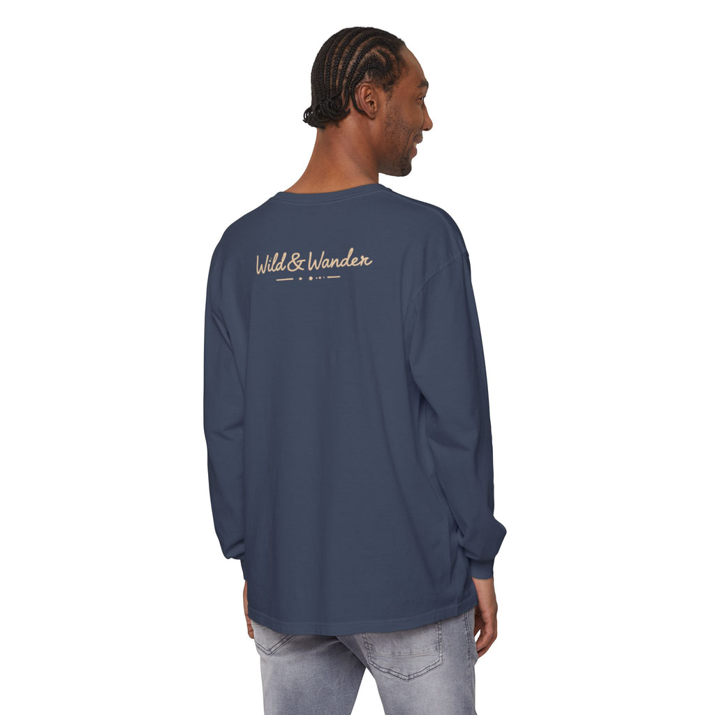 Wander Often Long Sleeve Shirt, Soft Nature Graphic Tee, Wild & Wander