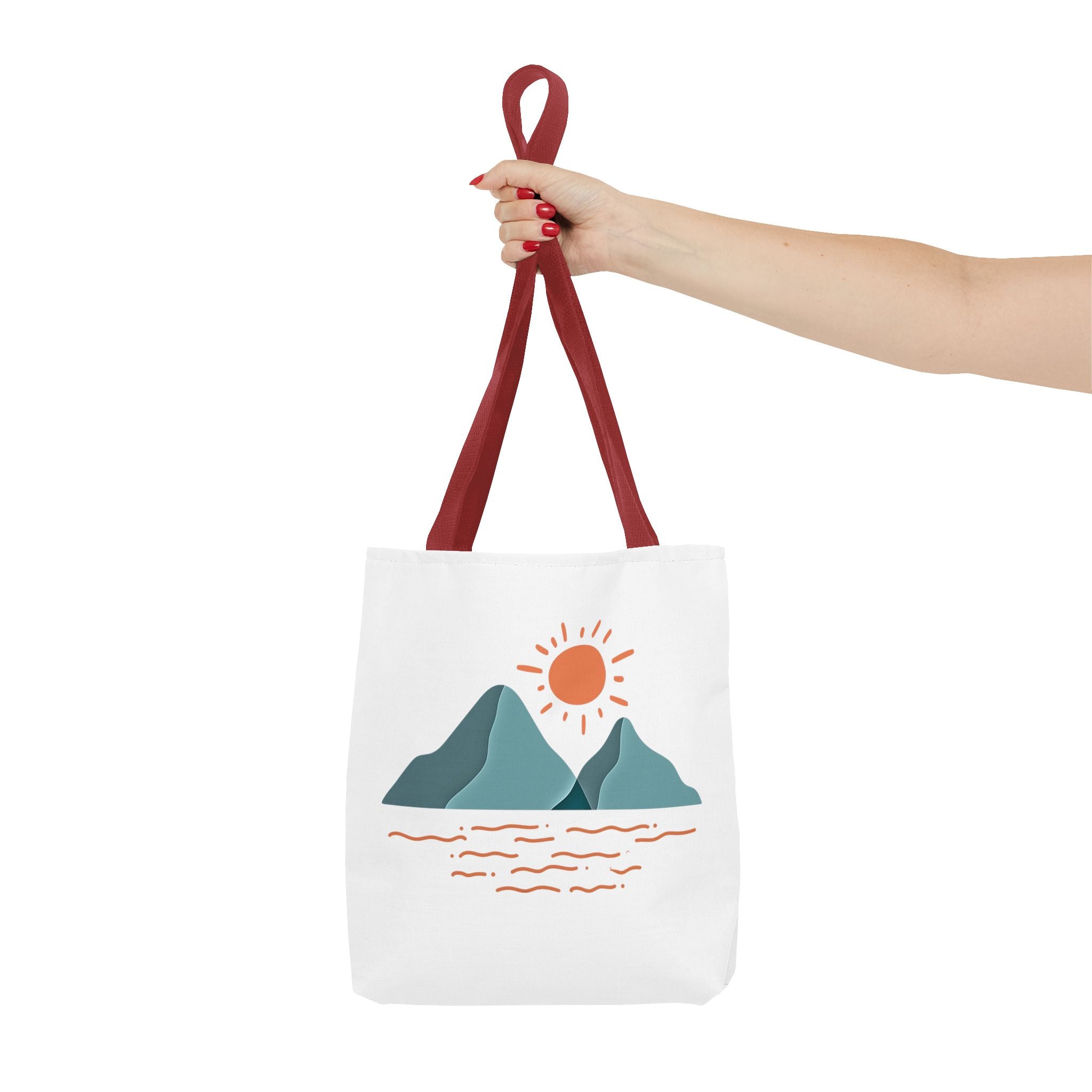 Mountain Sunrise Tote Bag - Minimal Nature Print by Wild & Wander (Free Shipping)