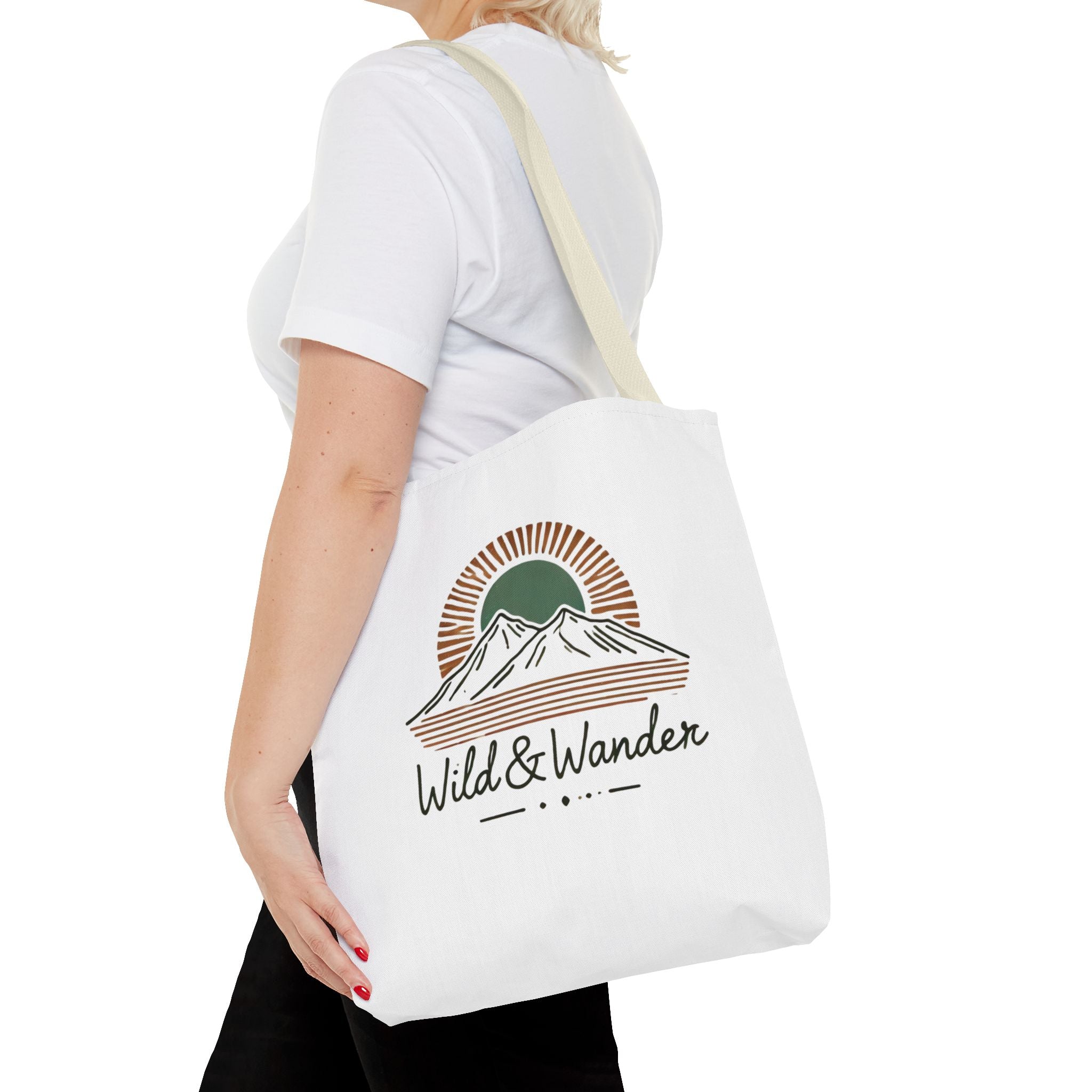 Wild & Wander Logo Tote Bag - Durable All-Over Print Adventure Tote (3 Sizes)
