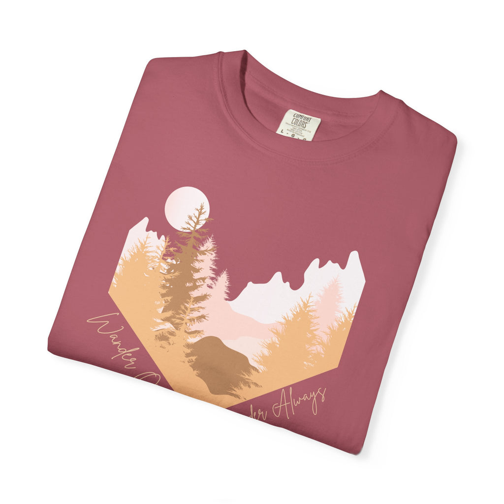 Wander Often Soft Sunrise T-Shirt | Wild & Wander Adventure Tee | Comfort Colors Garment-Dyed Shirt