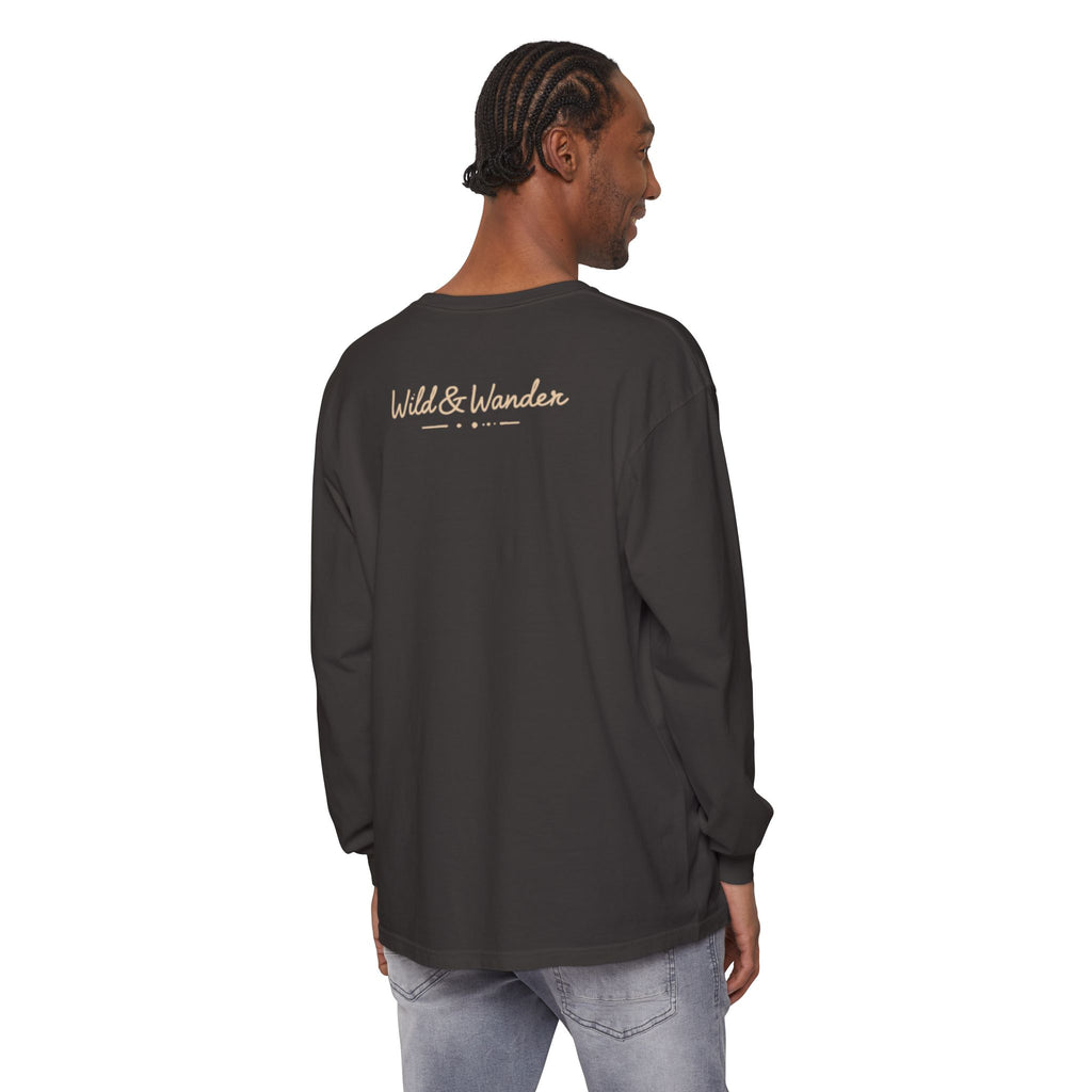 Wander Often Long Sleeve Shirt, Soft Nature Graphic Tee, Wild & Wander