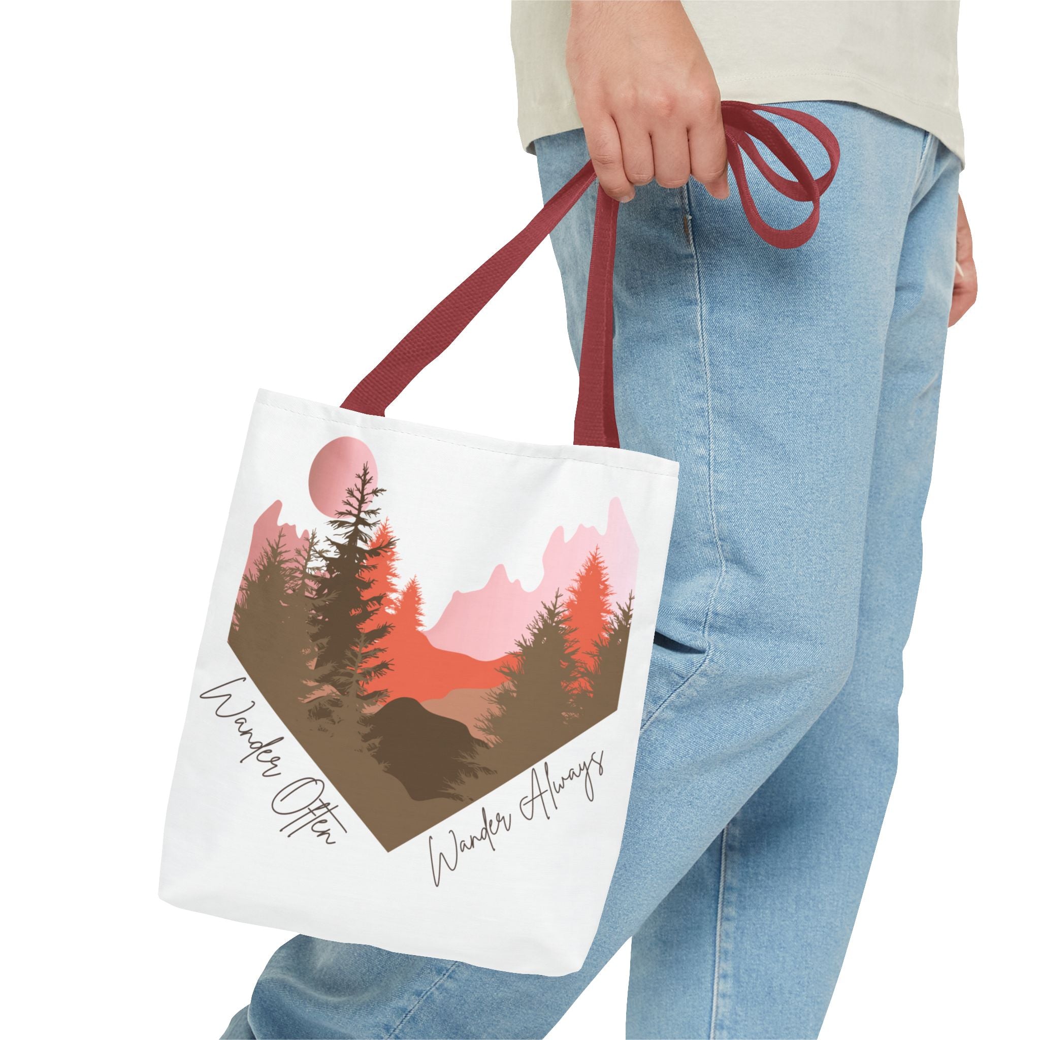 Wander Always Sunset Mountain Heart Tote Bag - Wild & Wander Collection (Free Shipping)