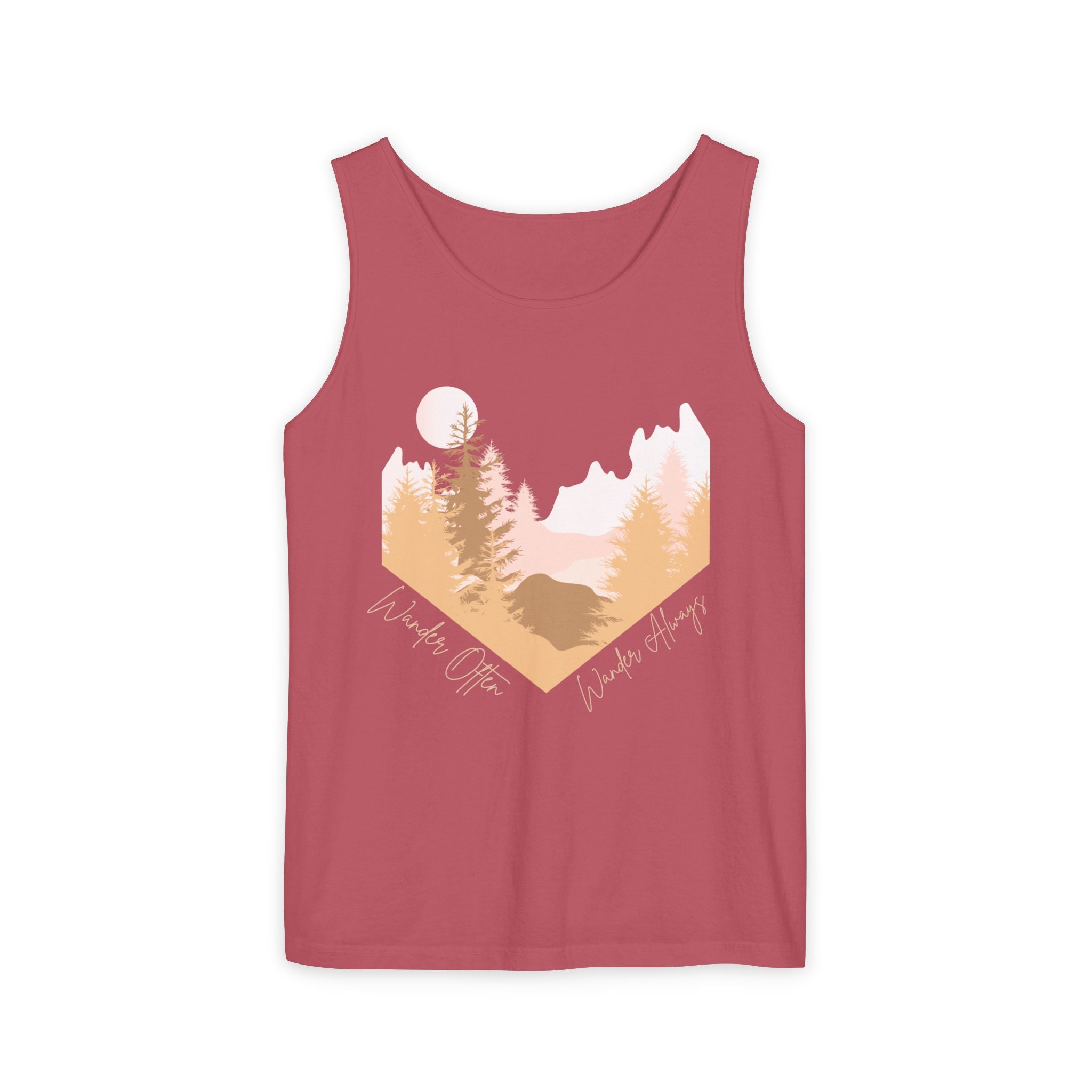 Wander Often Tank Top - Comfort Colors Garment-Dyed Muscle Tank | Earthy Adventure Summer Shirt by Wild & Wander