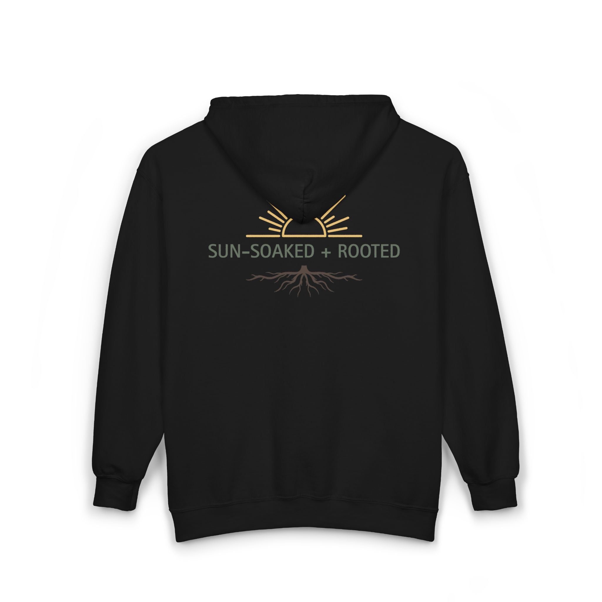 Wild & Wander Sun-Soaked + Rooted Zip-Up Hoodie - Soft Boho Adventure Fleece