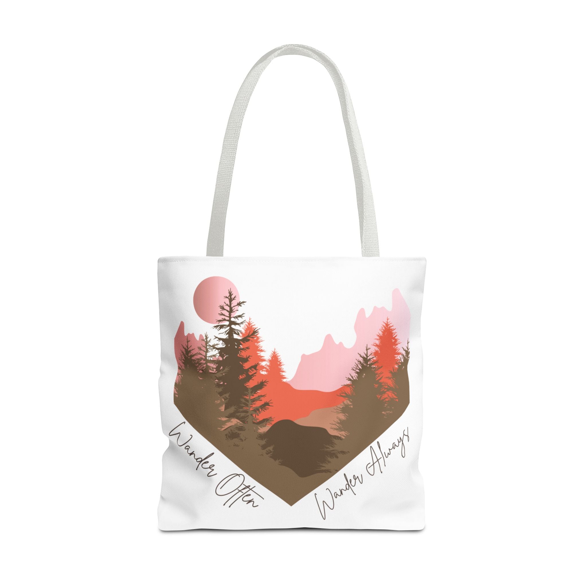 Wander Always Sunset Mountain Heart Tote Bag - Wild & Wander Collection (Free Shipping)