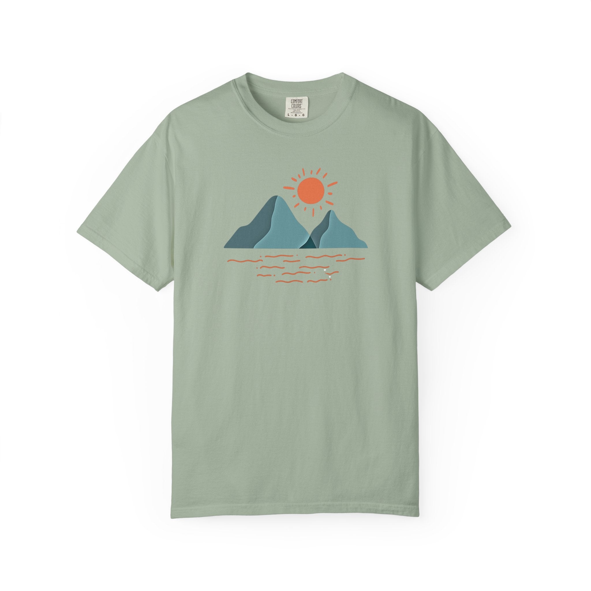 Mountain Sunrise Comfort Colors T-Shirt | Wild & Wander Nature Tee | Soft Washed Cotton | Relaxed Fit Adventure Shirt