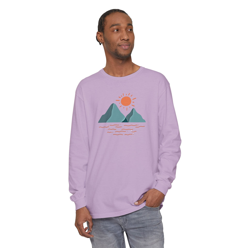 Mountain Sunrise Long Sleeve Tee - Wild & Wander Adventure Shirt