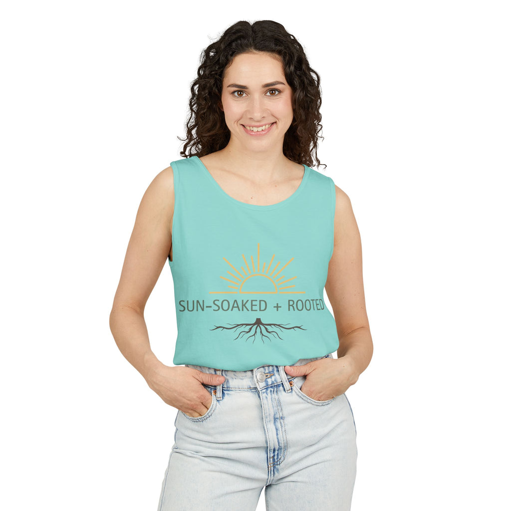 Wild & Wander Sun-Soaked + Rooted Tank Top - Boho Summer Muscle Tank