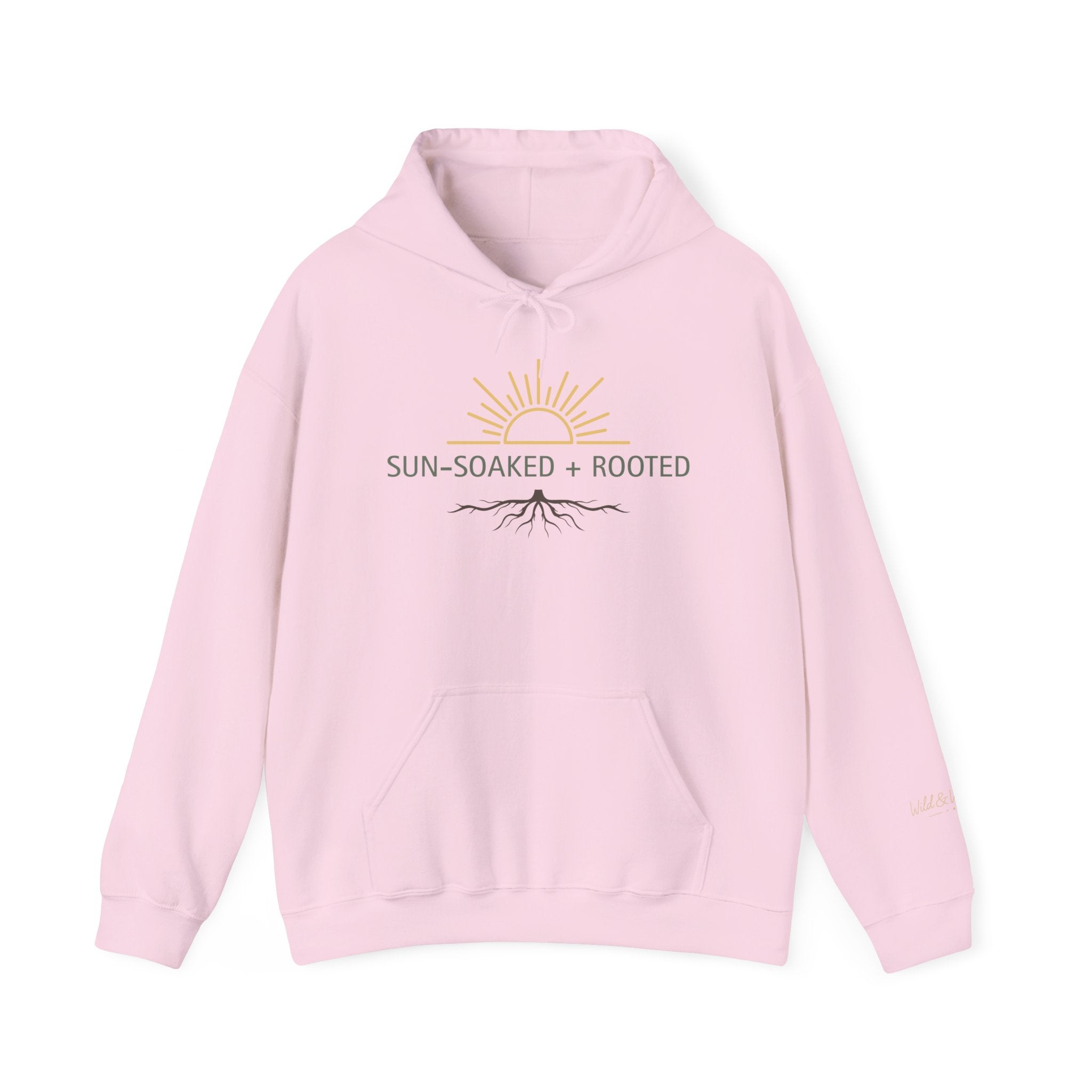 Wild & Wander Sun-Soaked + Rooted Hoodie - Cozy Boho Adventure Pullover