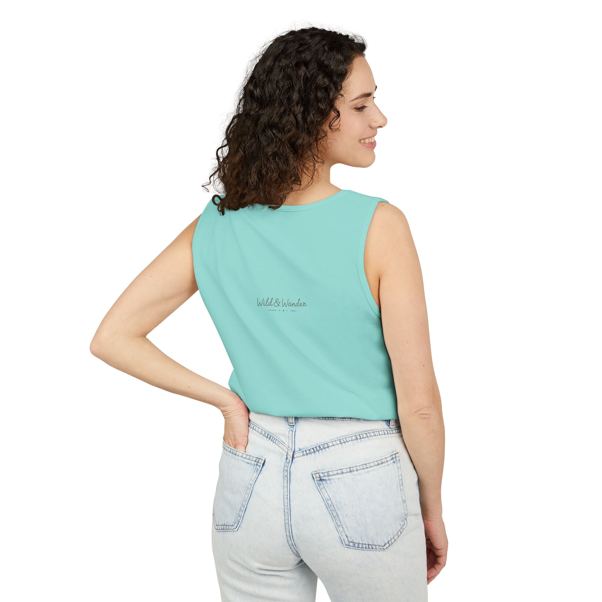 Get a Little Wild Bear Tank Top - Nature Graphic | Soft Garment-Dyed Unisex Fit