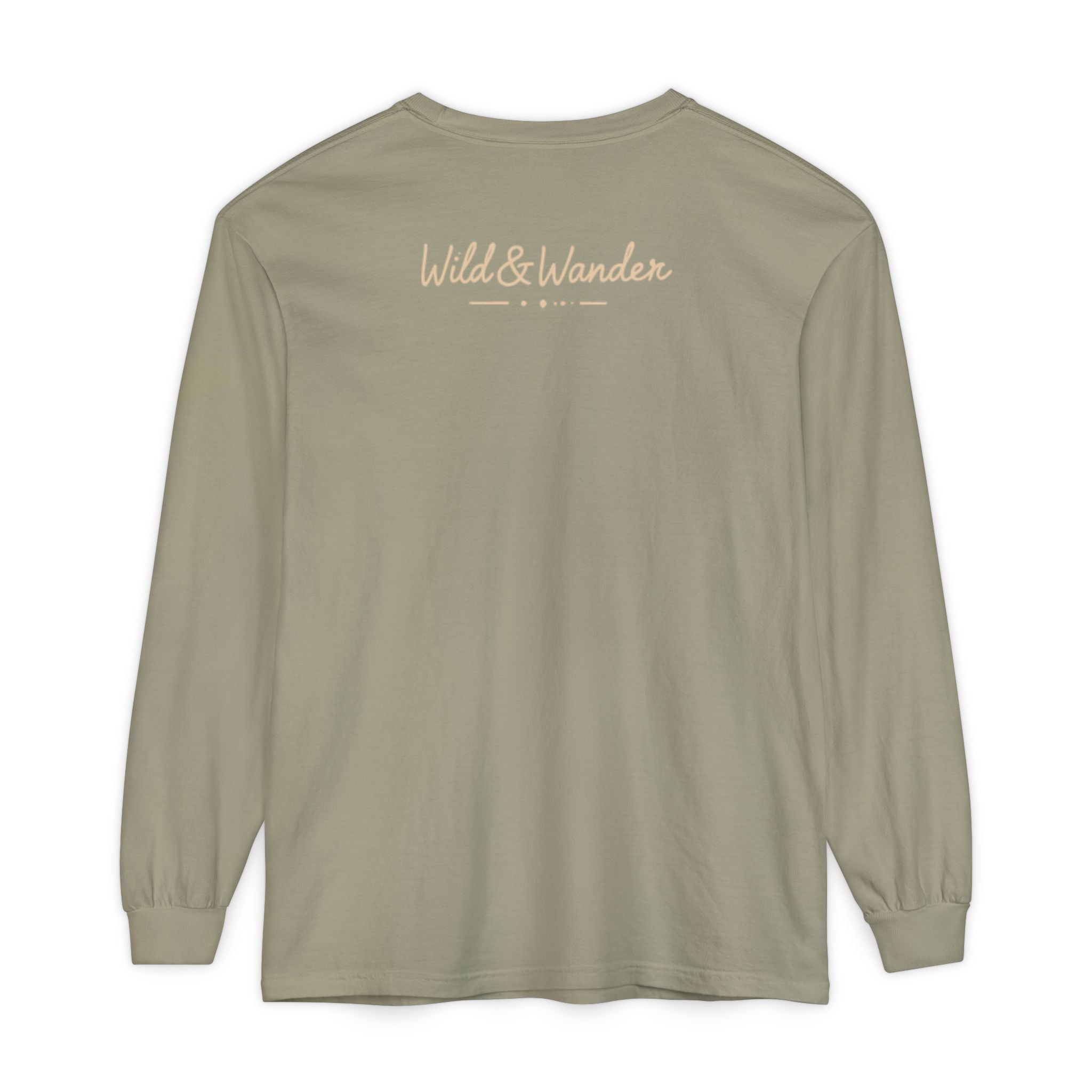 Wander Often Long Sleeve Shirt, Soft Nature Graphic Tee, Wild & Wander