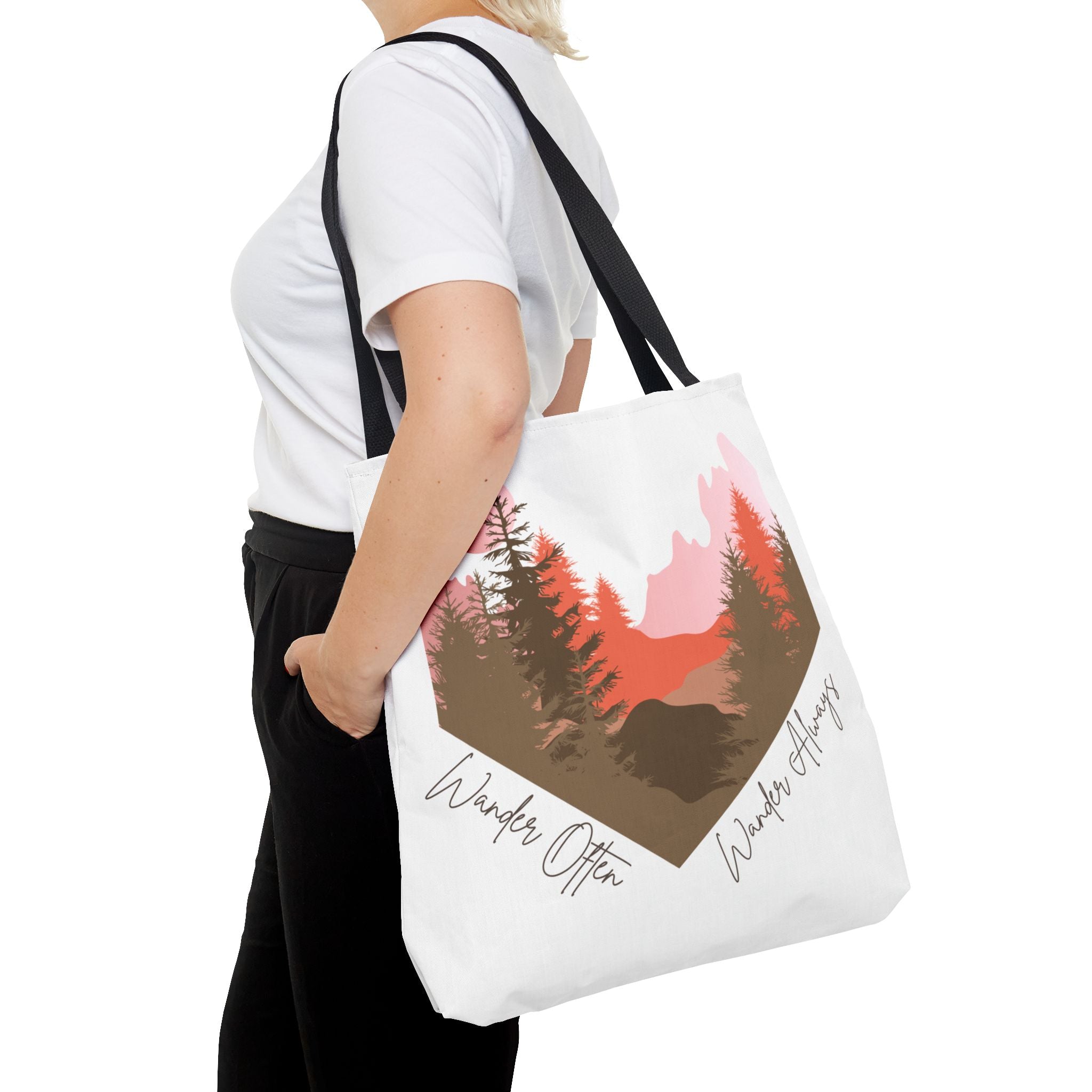 Wander Always Sunset Mountain Heart Tote Bag - Wild & Wander Collection (Free Shipping)