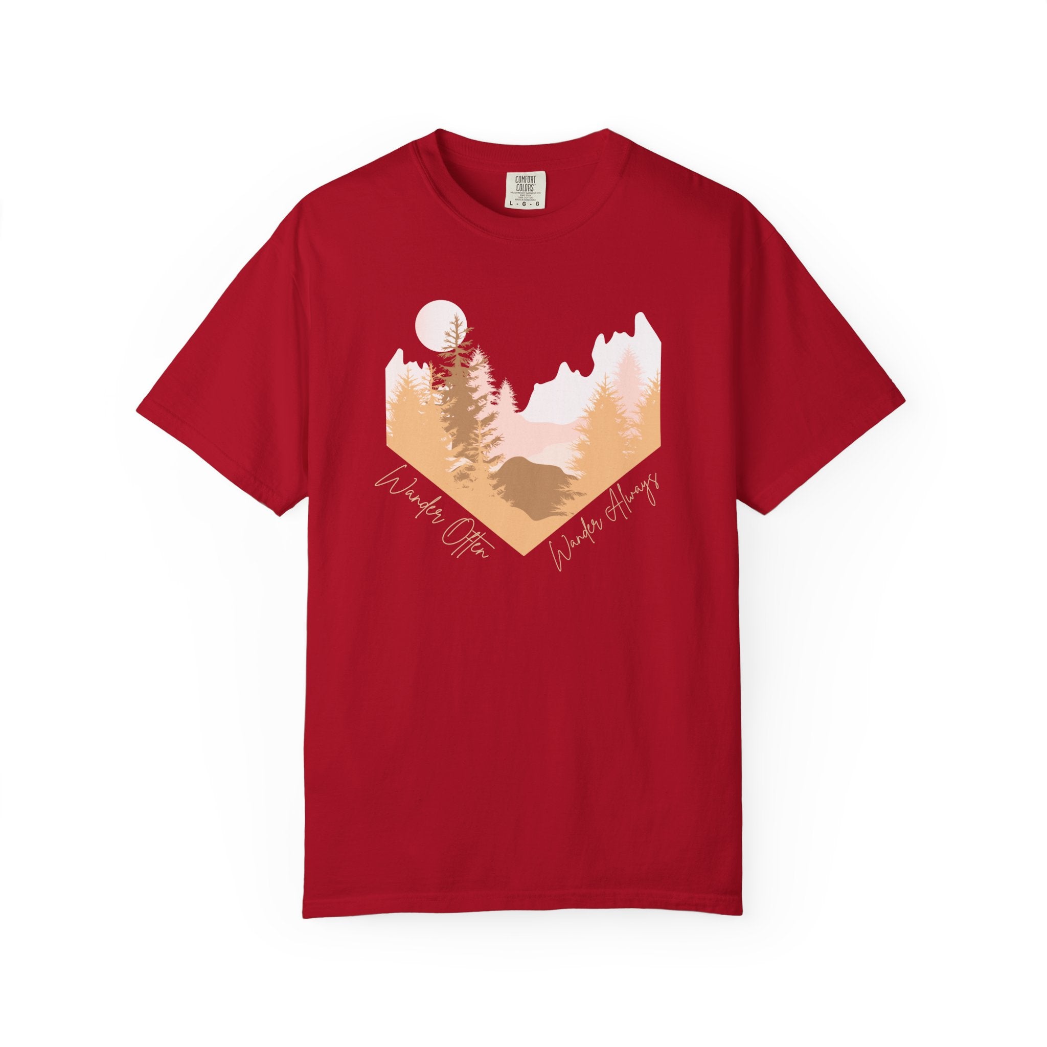 Wander Often Soft Sunrise T-Shirt | Wild & Wander Adventure Tee | Comfort Colors Garment-Dyed Shirt
