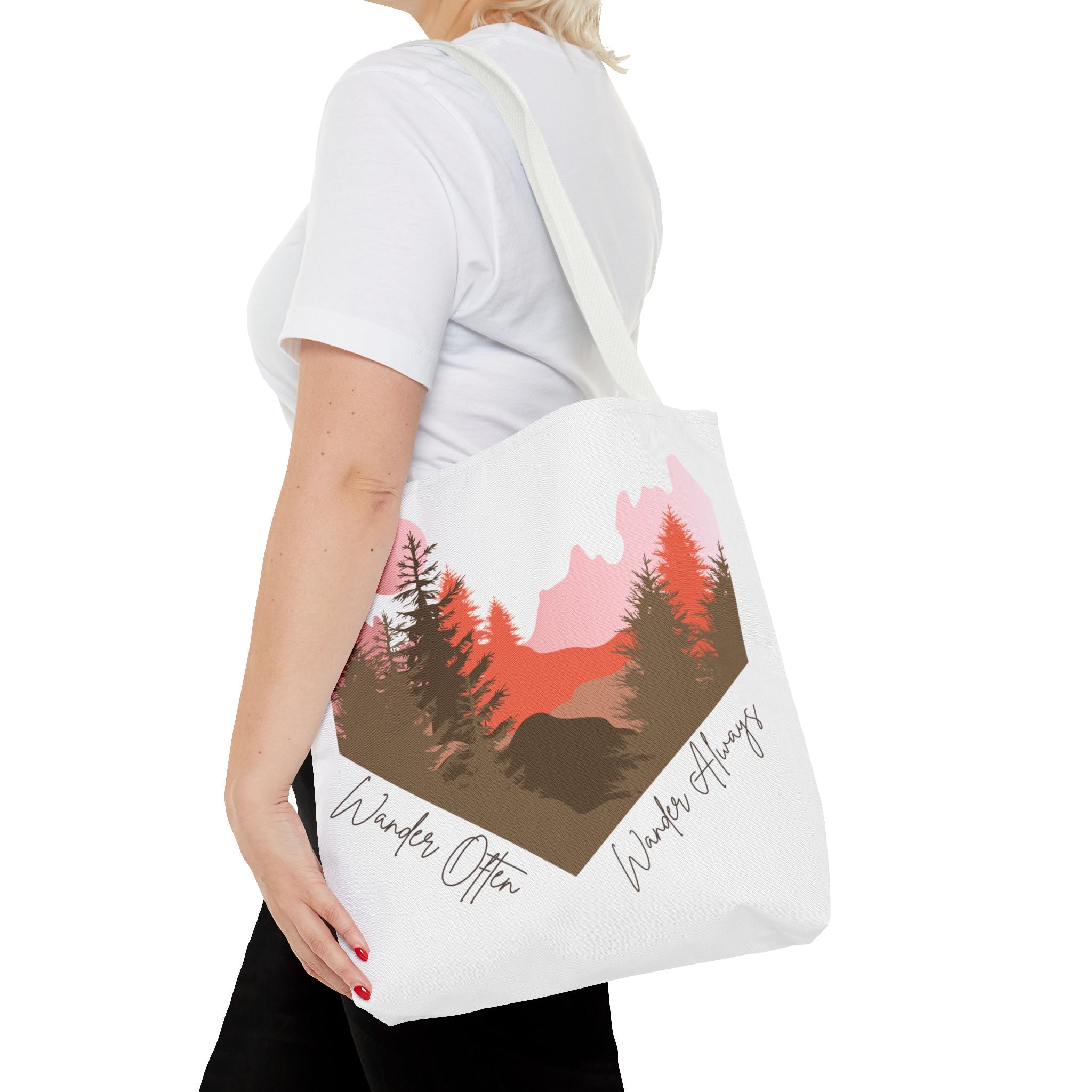 Wander Always Sunset Mountain Heart Tote Bag - Wild & Wander Collection (Free Shipping)