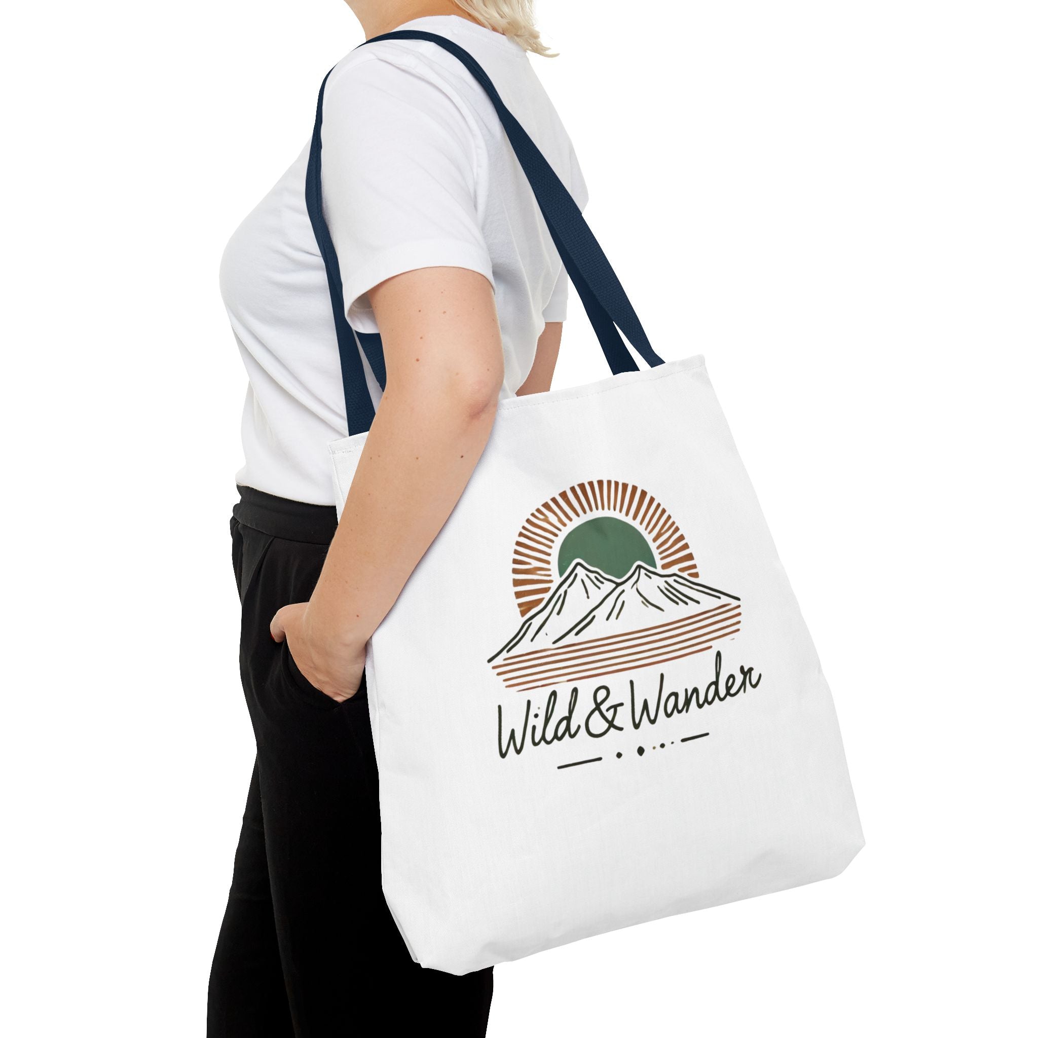 Wild & Wander Logo Tote Bag - Durable All-Over Print Adventure Tote (3 Sizes)