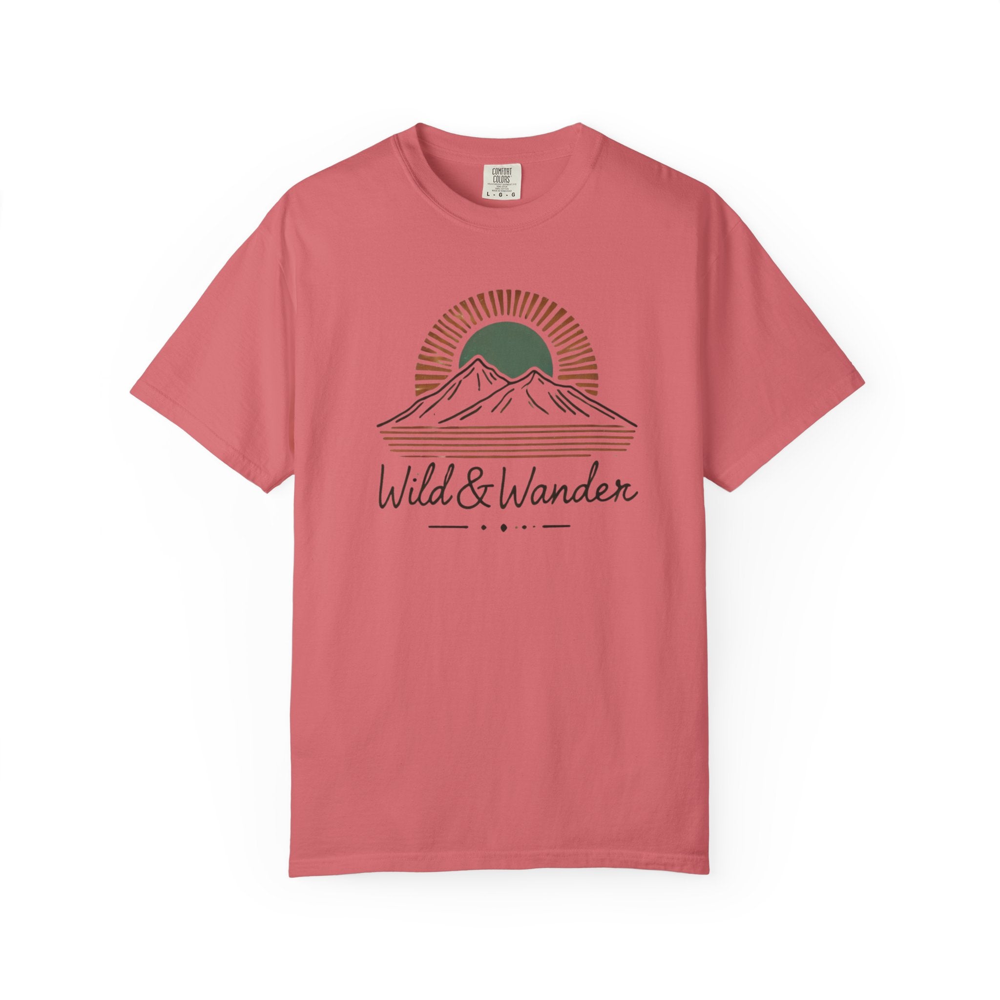 Wild & Wander Logo Comfort Tee | Nature Adventure Shirt | Soft Relaxed Fit Outdoorsy T-Shirt