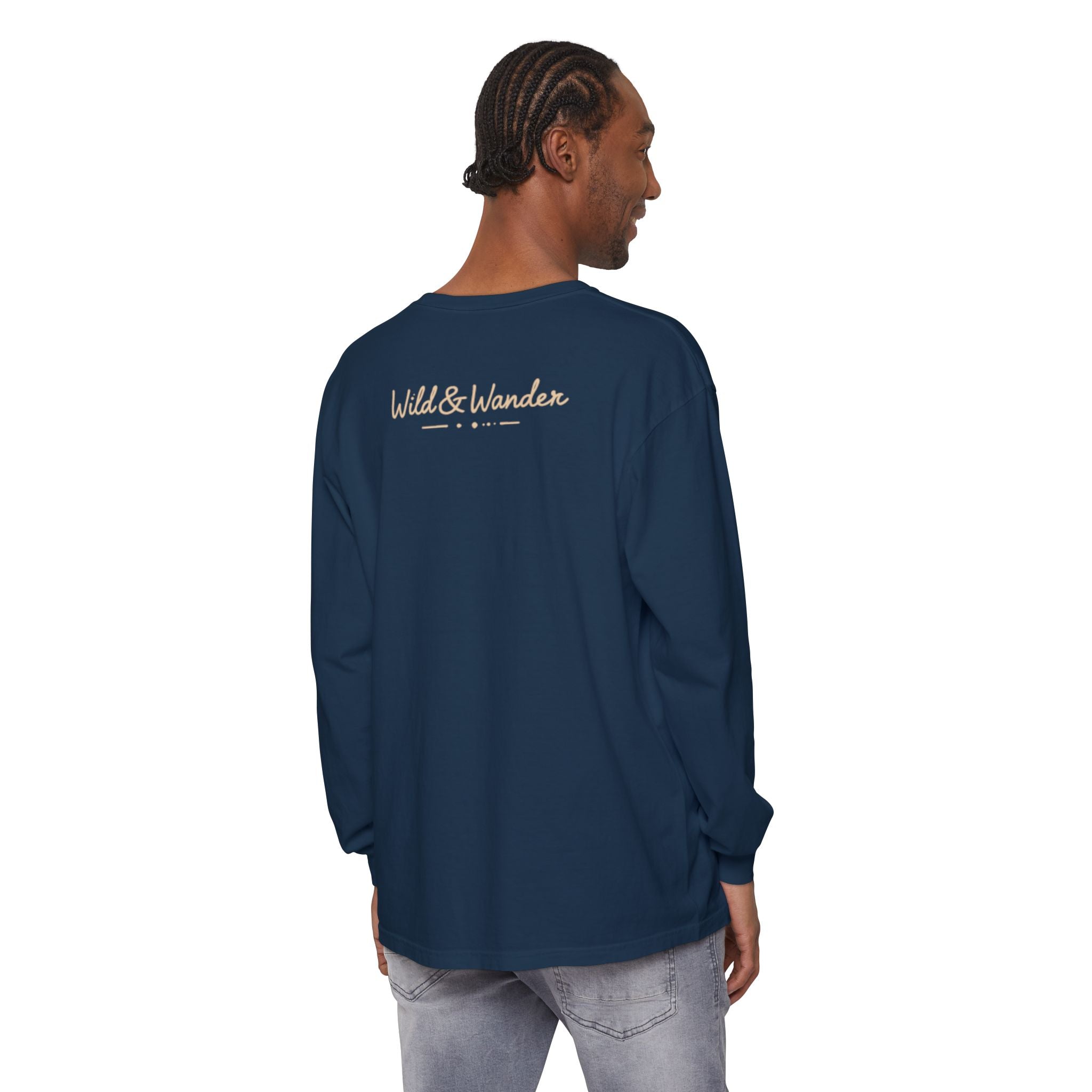 Wander Often Long Sleeve Shirt, Soft Nature Graphic Tee, Wild & Wander