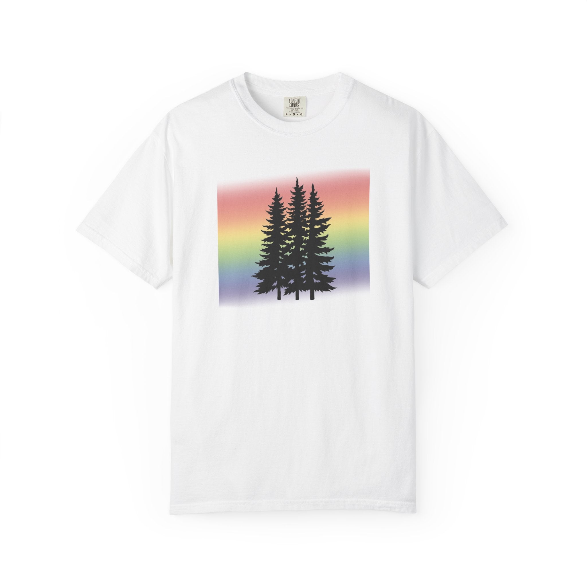 Rainbow Pride Tree Shirt | LGBTQ+ Nature Graphic Tee | Queer Forest T-Shirt | Gay Pride Apparel | Lesbian Owned Merch | Wild & Wander