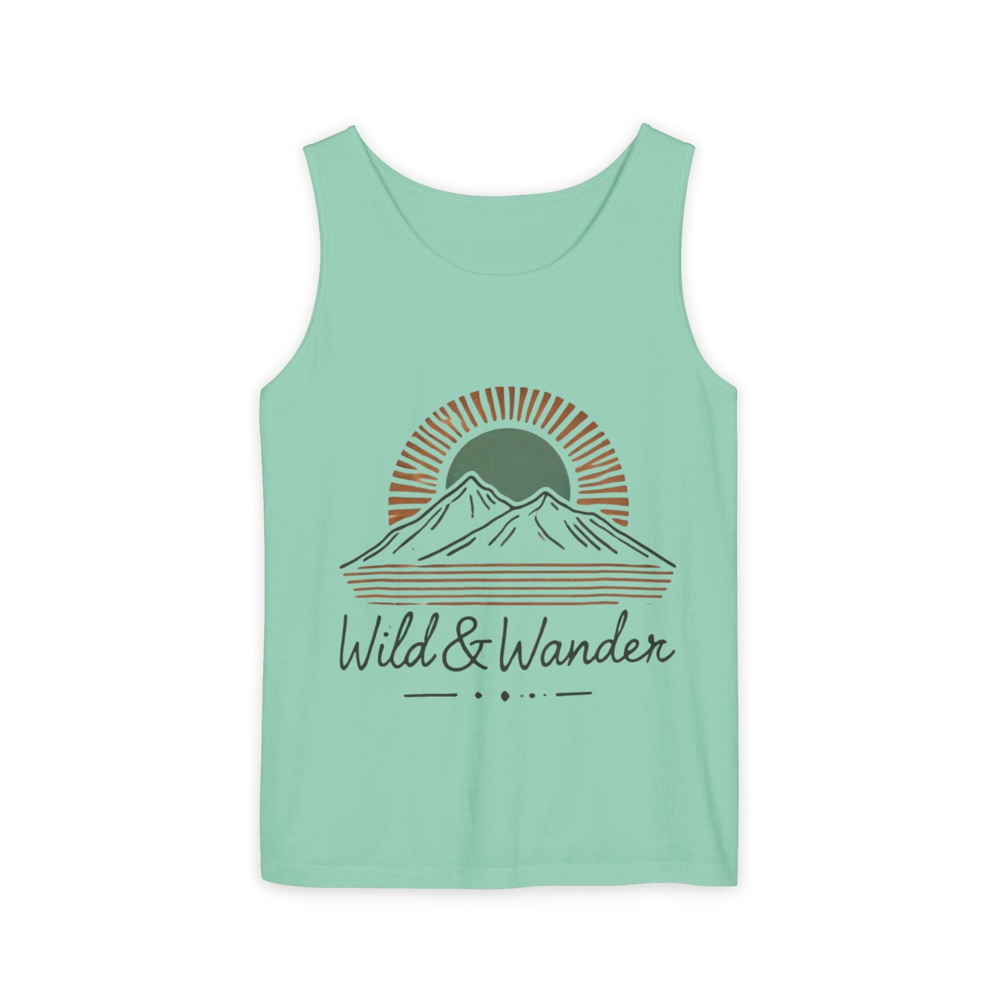 Wild & Wander Logo Tank - Comfort Colors Garment-Dyed Tank Top | Soft Adventure Lifestyle Shirt