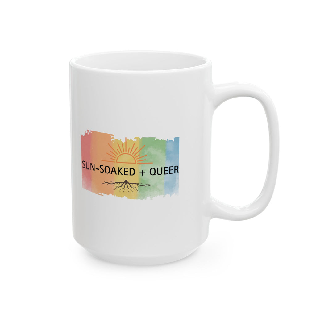 Sun-Soaked + Queer Pride Mug | LGBTQ+ Rainbow Roots Coffee Cup | Queer Morning Ritual Mug | Gay Pride Gift | Wild & Wander Ceramic Mug