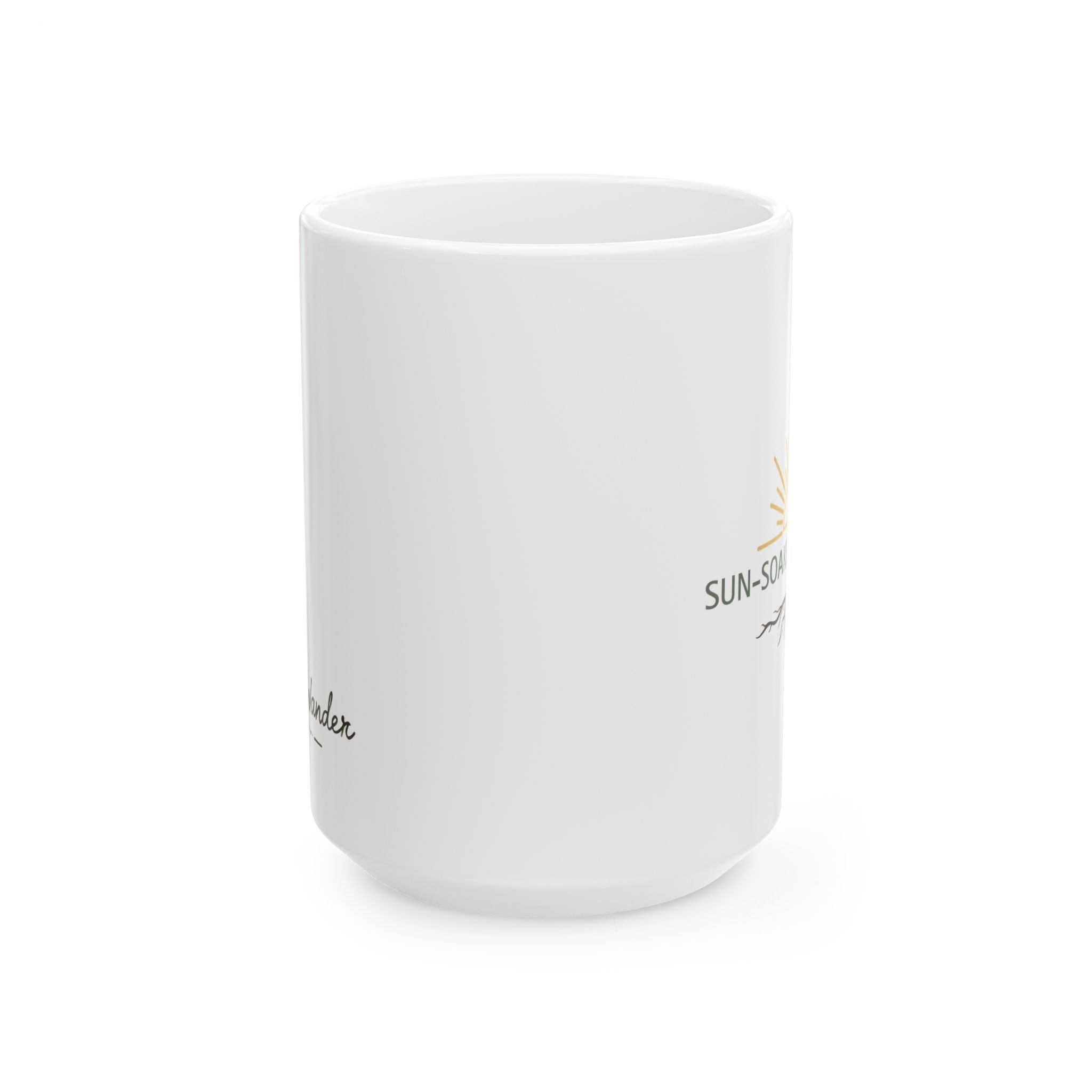 Wild & Wander Sun-Soaked + Rooted Ceramic Mug - Boho Morning Coffee Cup