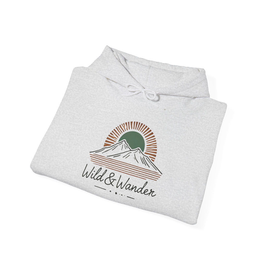 Wild & Wander Logo Hoodie - Adventure-Inspired Cozy Unisex Sweatshirt | Trave and Nature Clothing