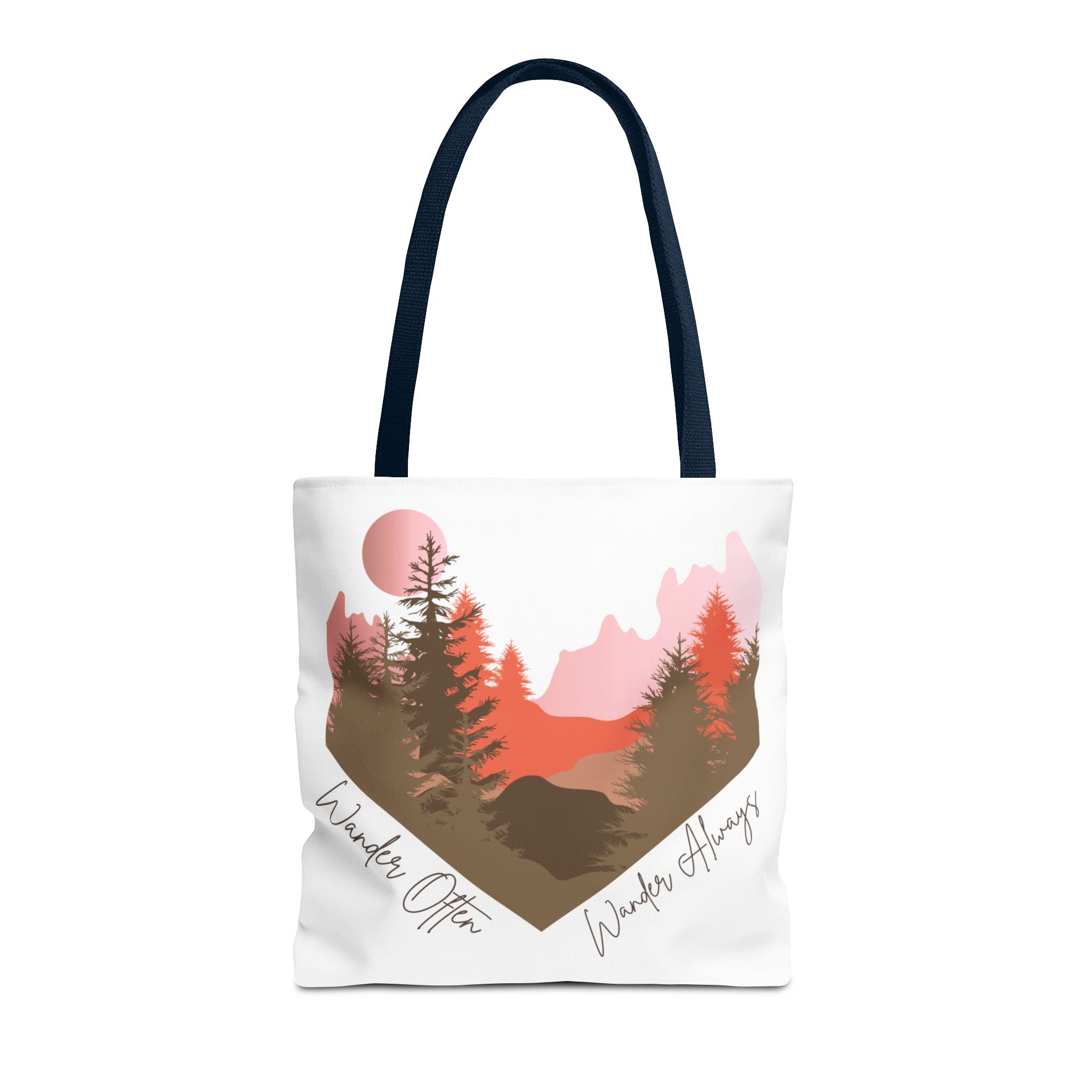 Wander Always Sunset Mountain Heart Tote Bag - Wild & Wander Collection (Free Shipping)