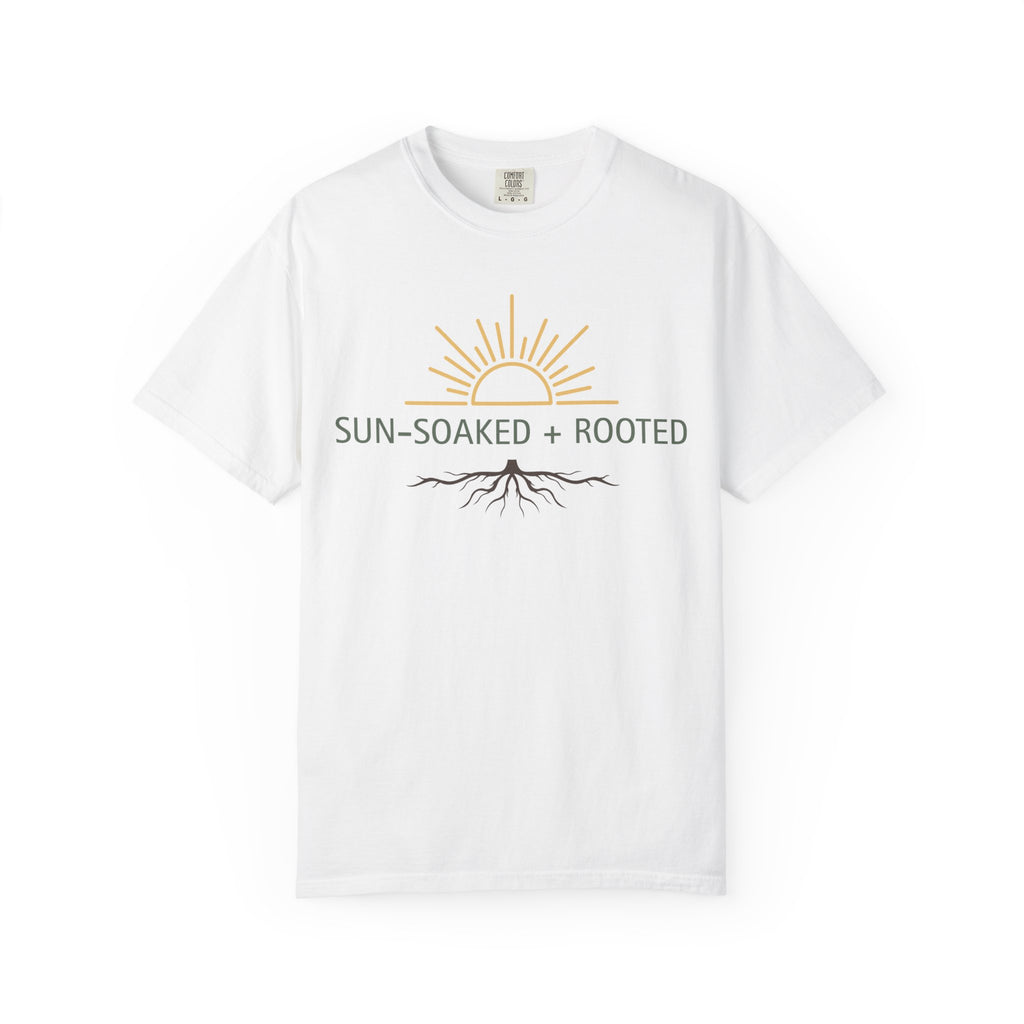Wild & Wander Sun-Soaked + Rooted Tee - Comfort Colors Boho T-Shirt for Soft Summer Days