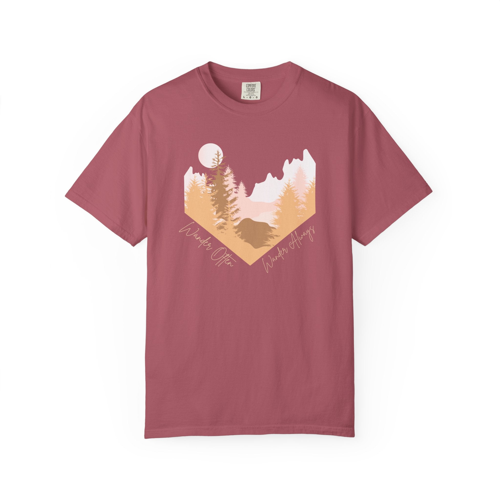 Wander Often Soft Sunrise T-Shirt | Wild & Wander Adventure Tee | Comfort Colors Garment-Dyed Shirt