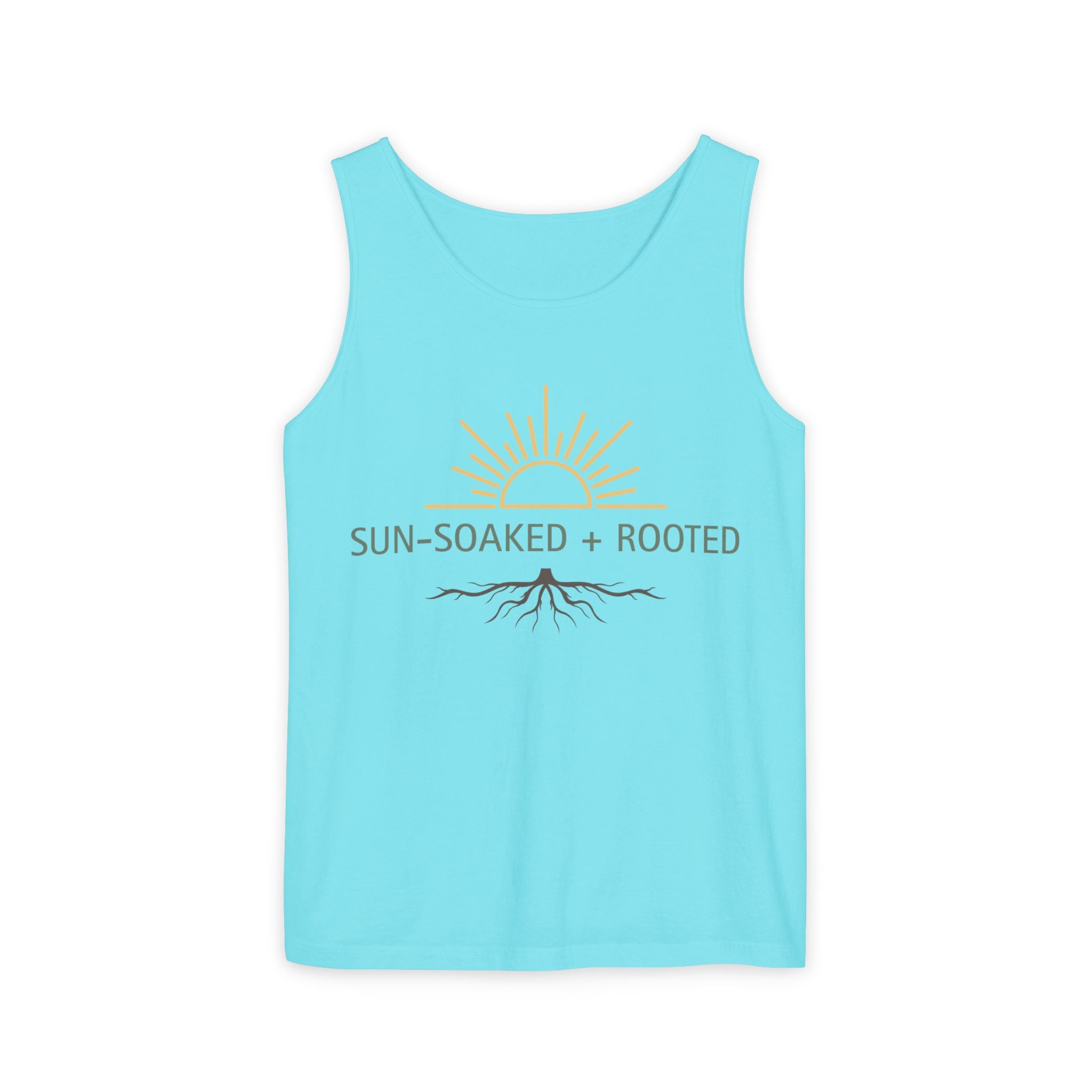 Wild & Wander Sun-Soaked + Rooted Tank Top - Boho Summer Muscle Tank