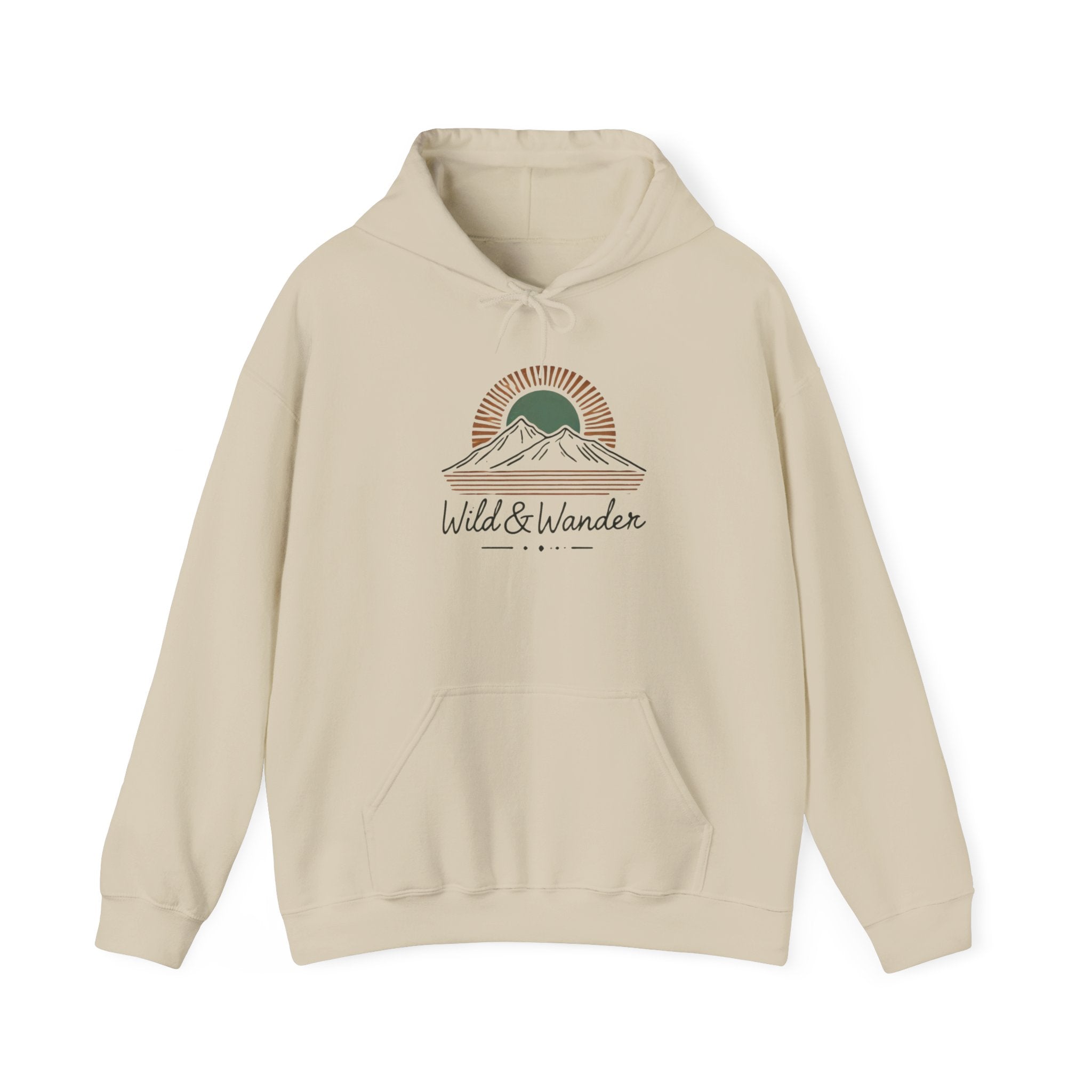 Wild & Wander Logo Hoodie - Adventure-Inspired Cozy Unisex Sweatshirt | Trave and Nature Clothing