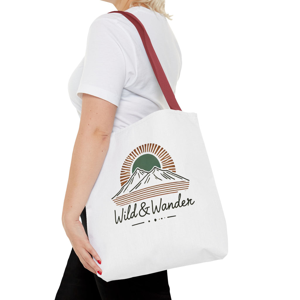 Wild & Wander Logo Tote Bag - Durable All-Over Print Adventure Tote (3 Sizes)