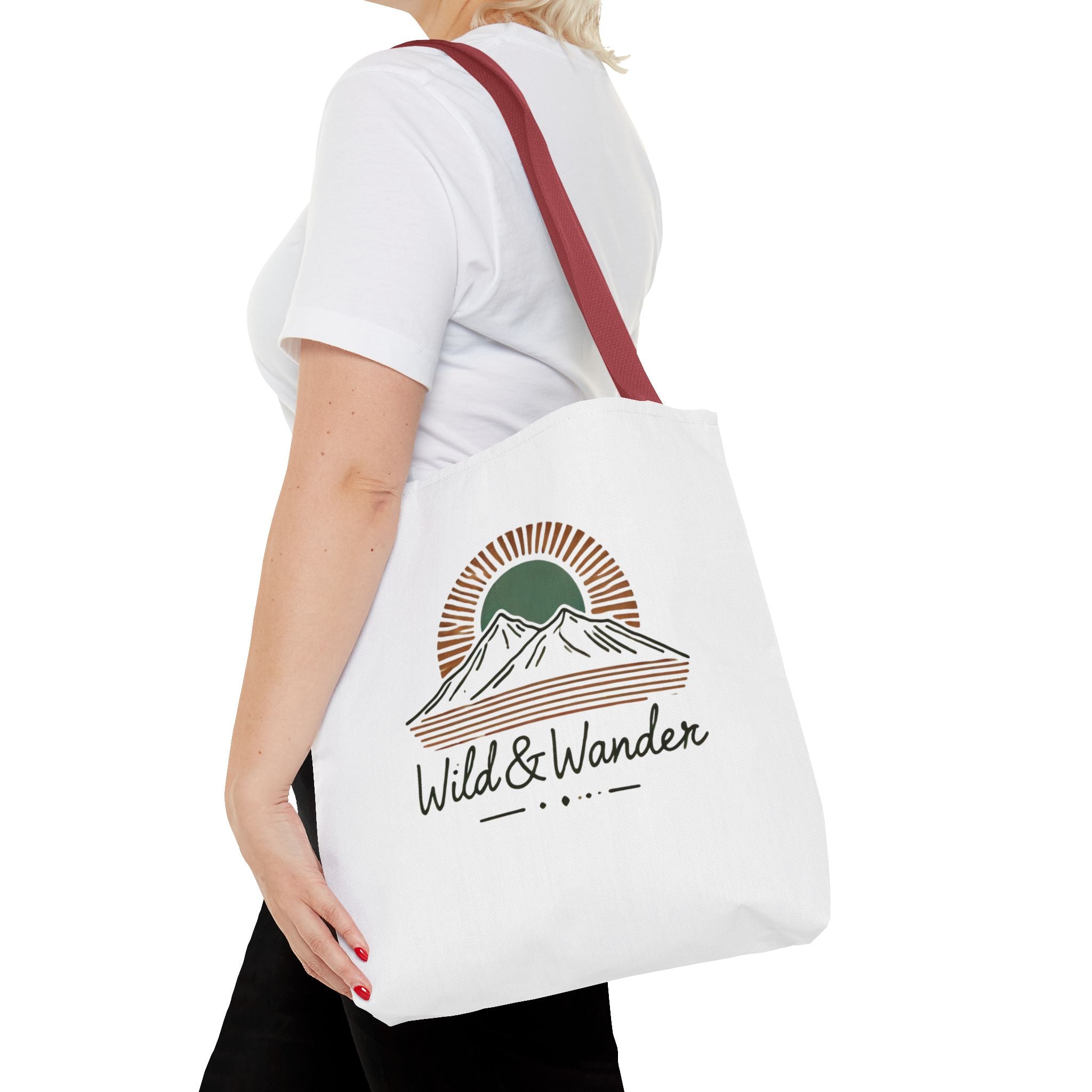 Wild & Wander Logo Tote Bag - Durable All-Over Print Adventure Tote (3 Sizes)