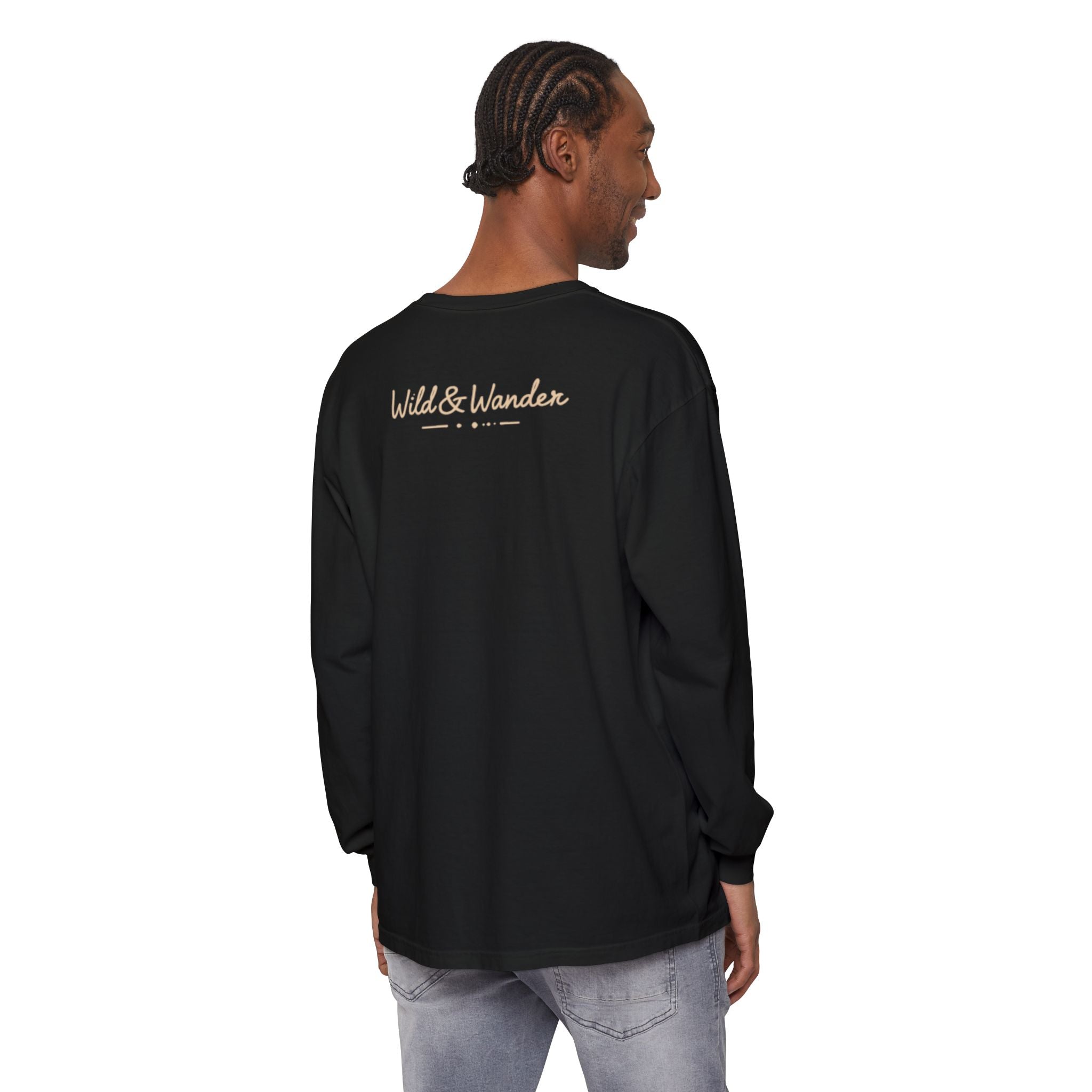 Wander Often Long Sleeve Shirt, Soft Nature Graphic Tee, Wild & Wander