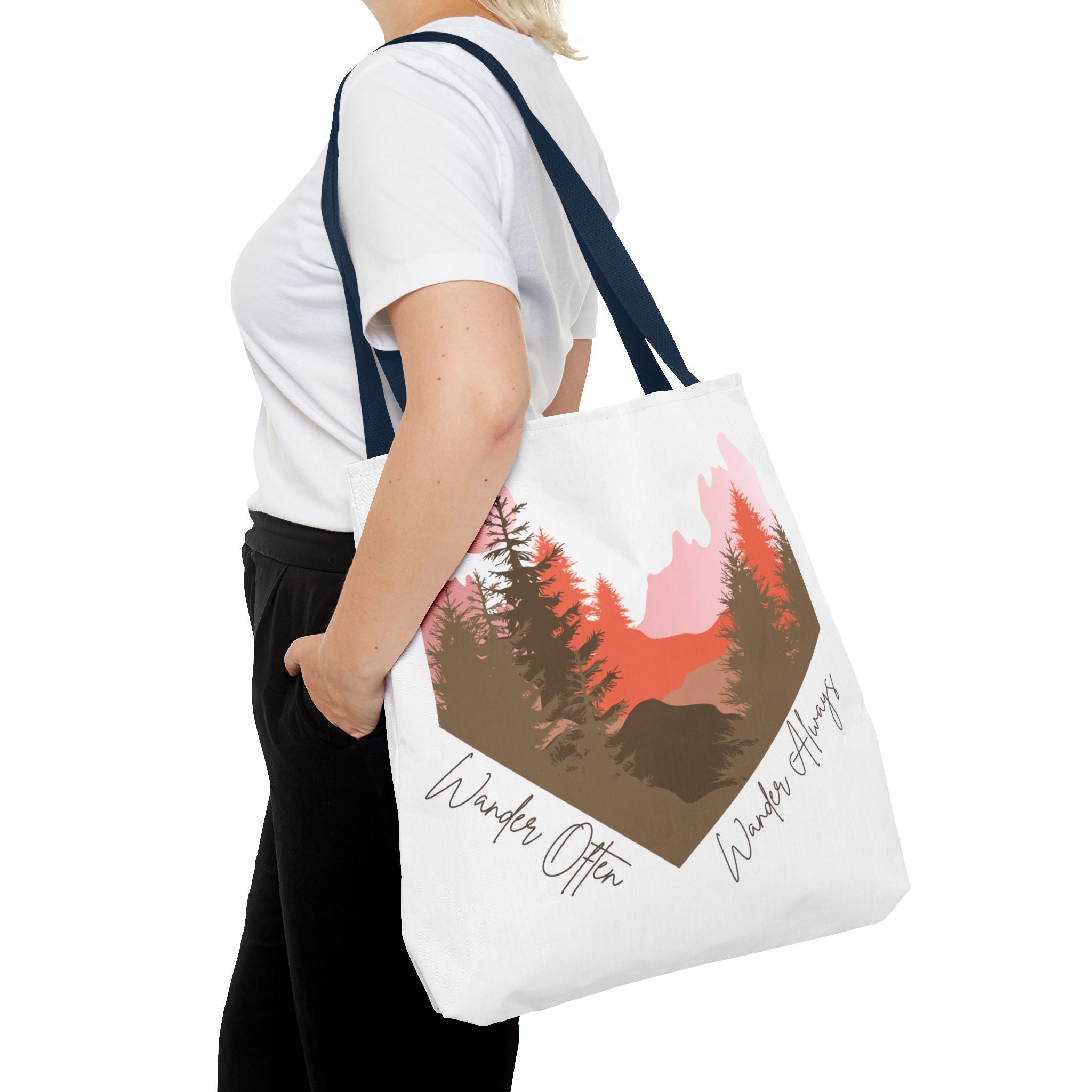 Wander Always Sunset Mountain Heart Tote Bag - Wild & Wander Collection (Free Shipping)