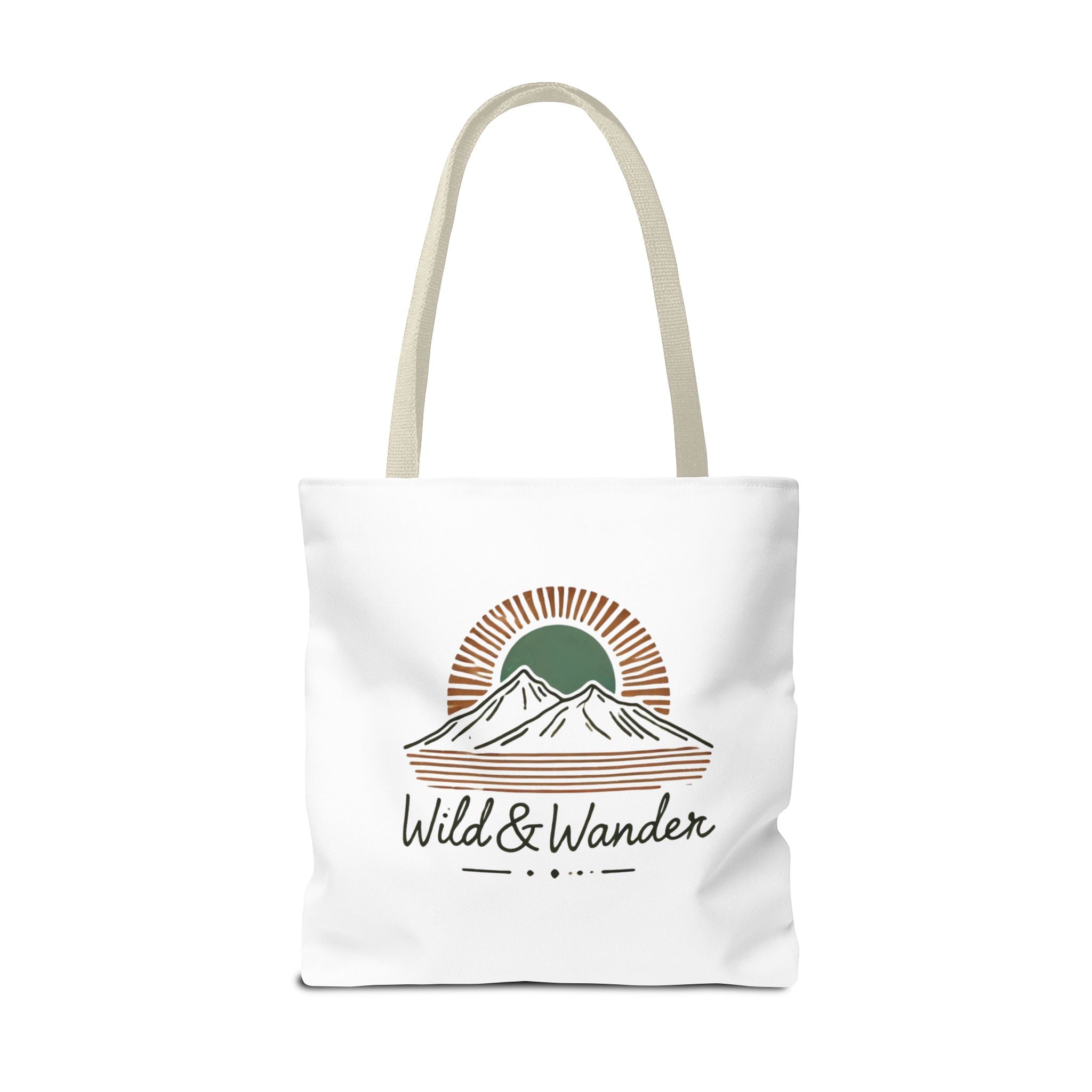 Wild & Wander Logo Tote Bag - Durable All-Over Print Adventure Tote (3 Sizes)