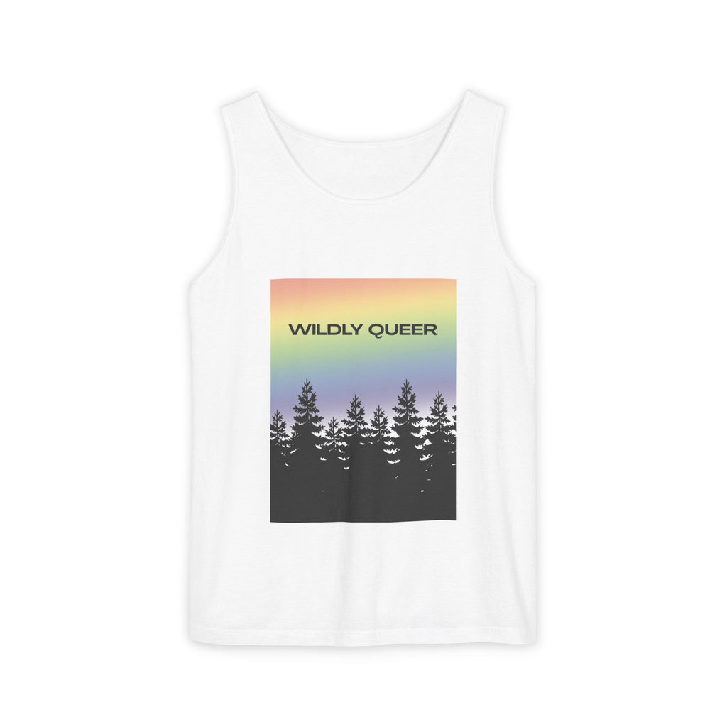 Wildly Queer Pride Tank Top | LGBTQ+ Shirt | Lesbian Queer Summer Tank | Rainbow Forest Graphic | Gay Pride Shirt | Wild & Wander Merch