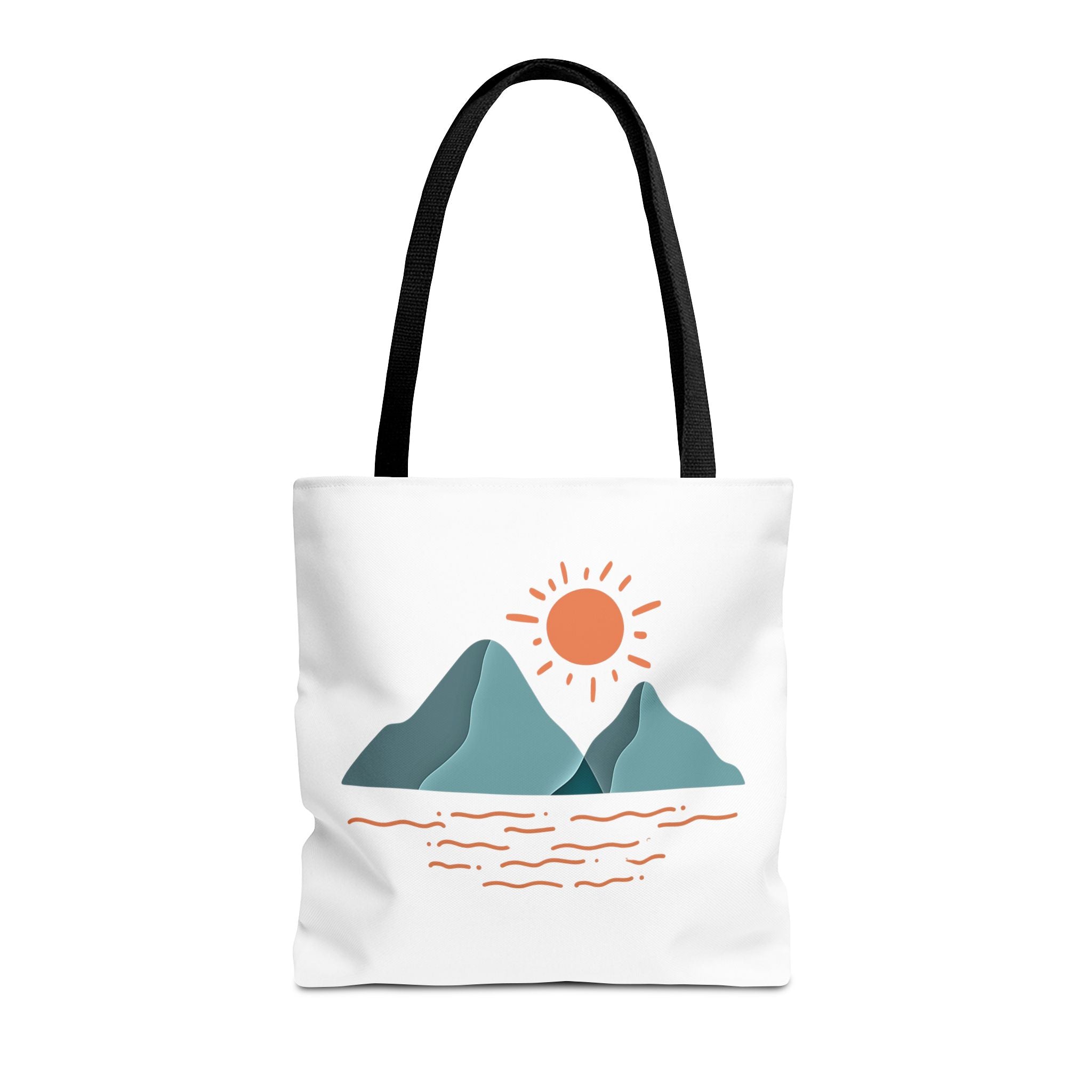 Mountain Sunrise Tote Bag - Minimal Nature Print by Wild & Wander (Free Shipping)