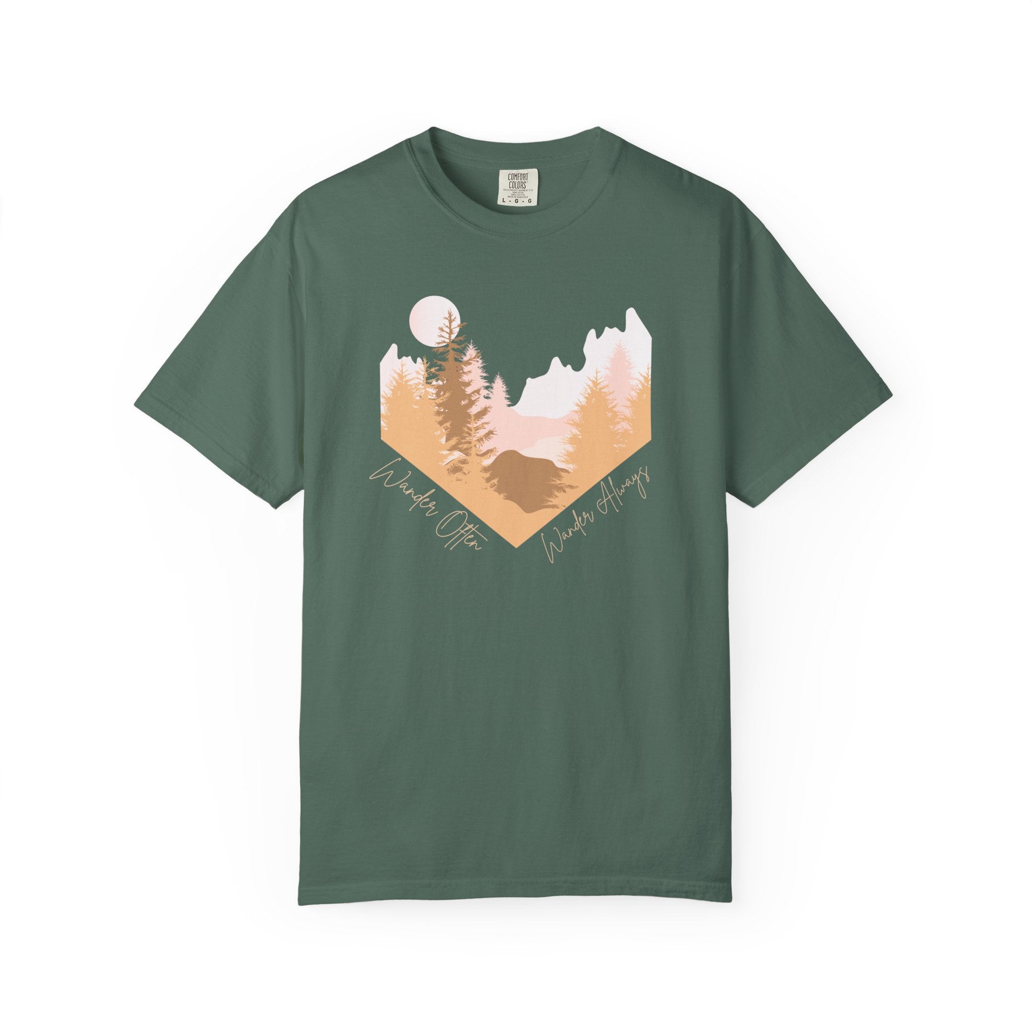 Wander Often Soft Sunrise T-Shirt | Wild & Wander Adventure Tee | Comfort Colors Garment-Dyed Shirt