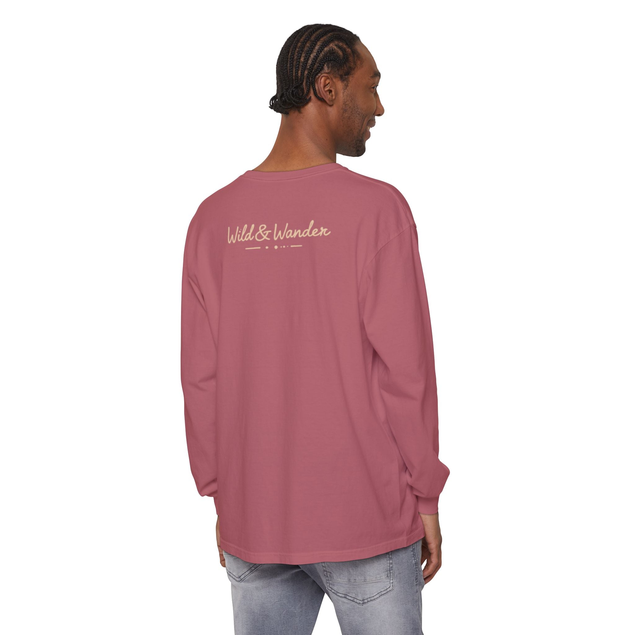 Wander Often Long Sleeve Shirt, Soft Nature Graphic Tee, Wild & Wander