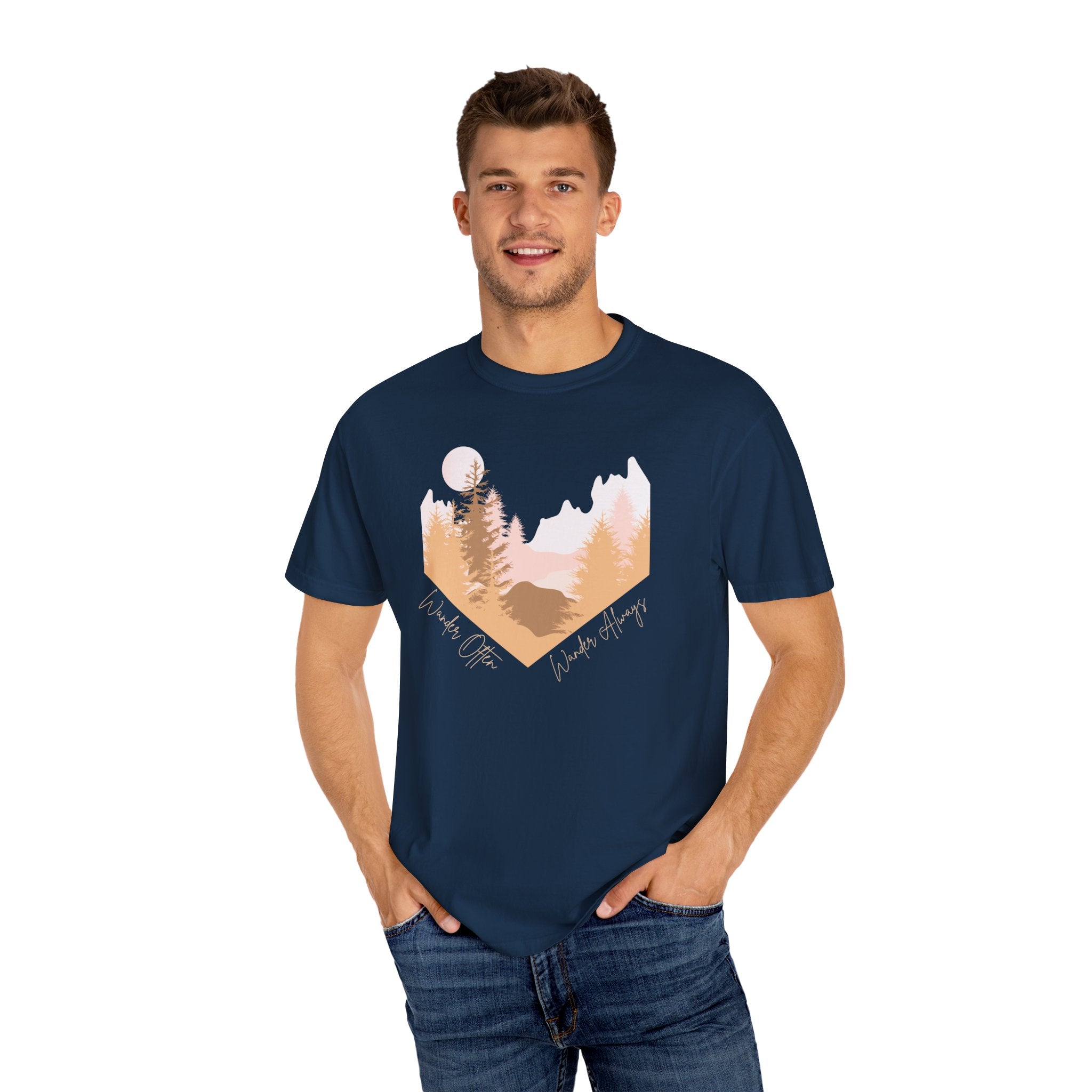 Wander Often Soft Sunrise T-Shirt | Wild & Wander Adventure Tee | Comfort Colors Garment-Dyed Shirt