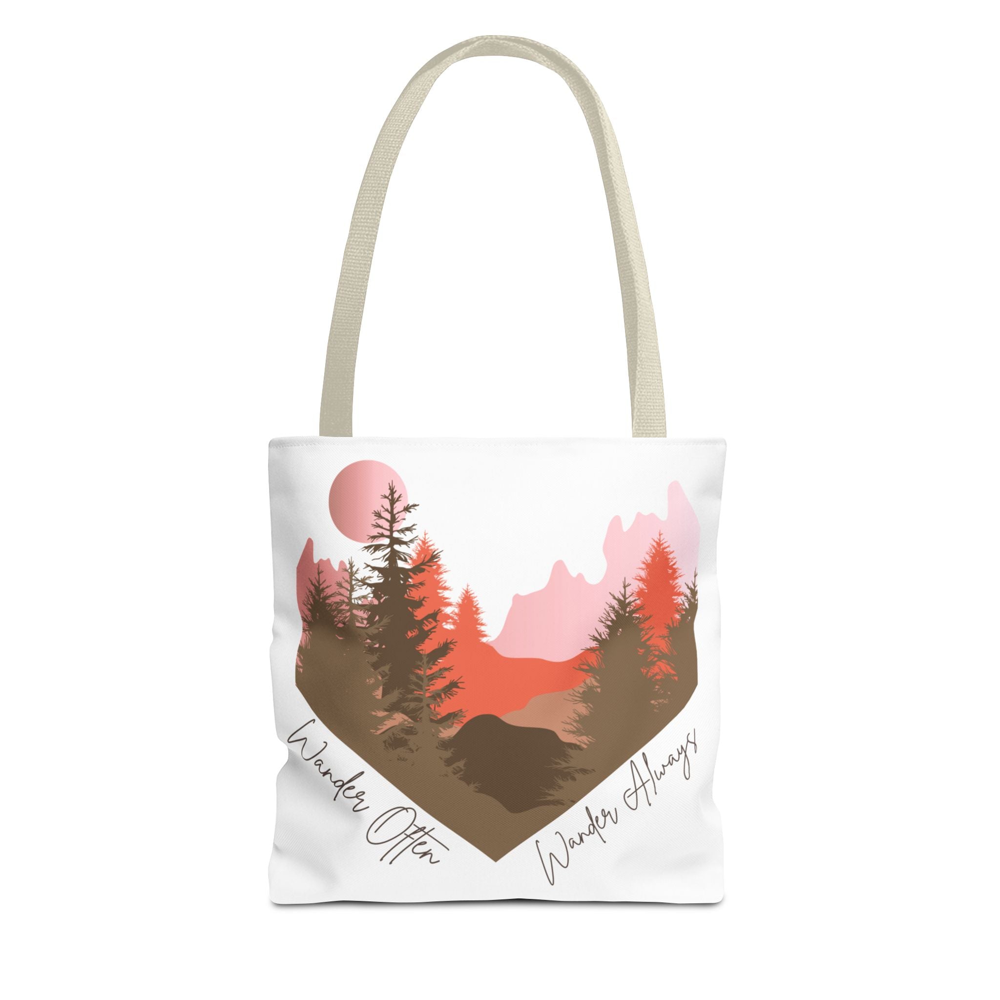 Wander Always Sunset Mountain Heart Tote Bag - Wild & Wander Collection (Free Shipping)
