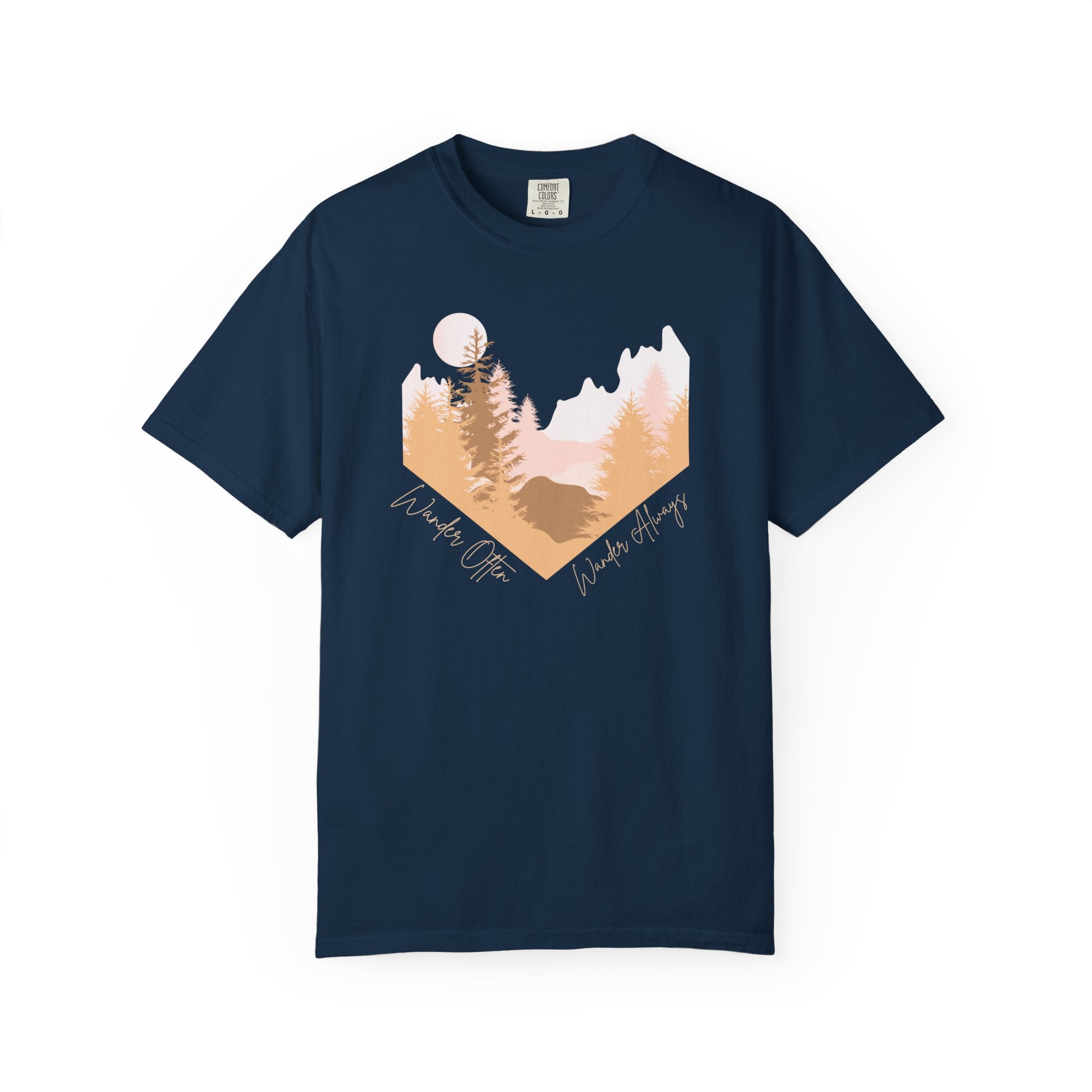 Wander Often Soft Sunrise T-Shirt | Wild & Wander Adventure Tee | Comfort Colors Garment-Dyed Shirt