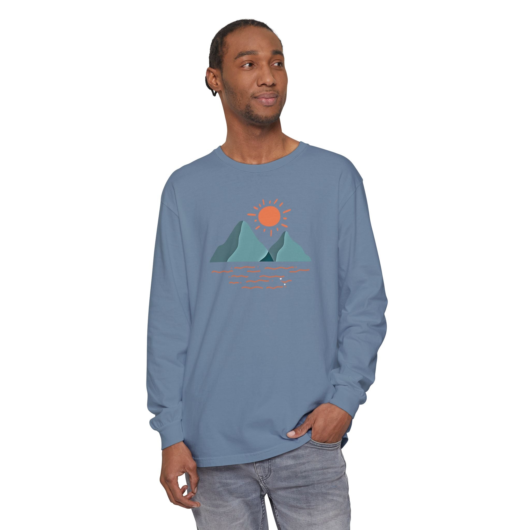 Mountain Sunrise Long Sleeve Tee - Wild & Wander Adventure Shirt