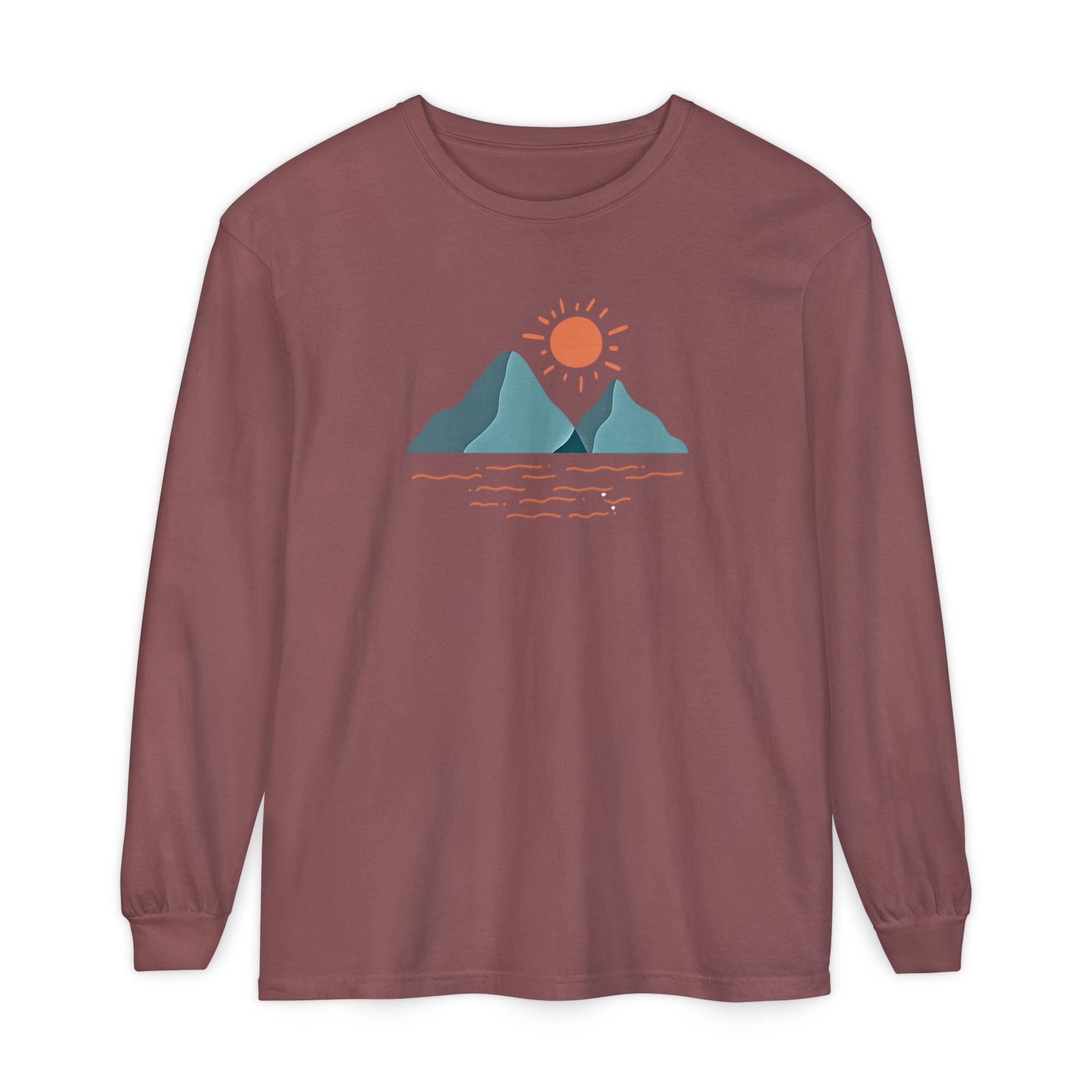 Mountain Sunrise Long Sleeve Tee - Wild & Wander Adventure Shirt